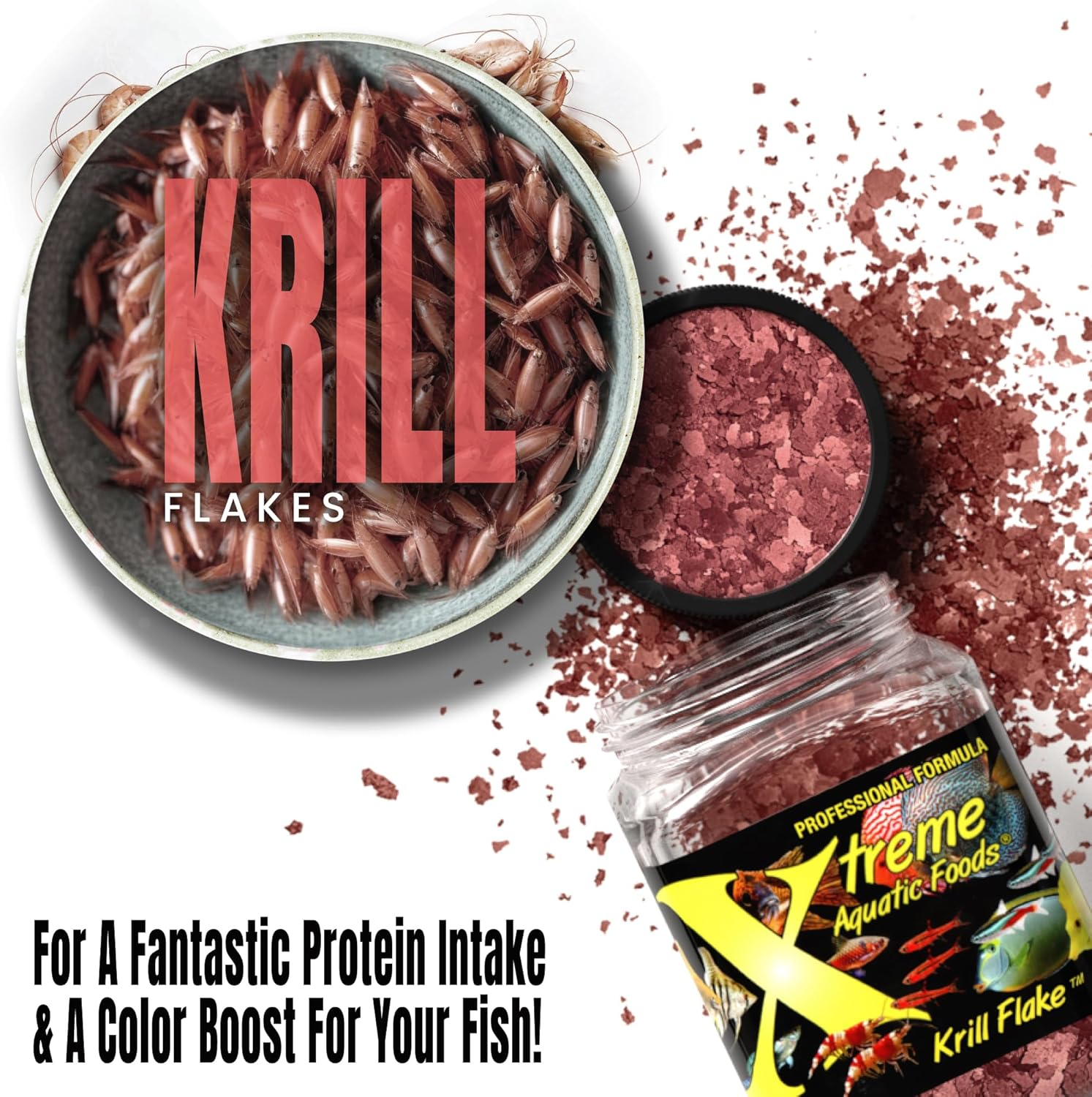 Xtreme Aquatic Food Krill Flakes Tropical Fish Food 99 Grams (3.5Oz) image number 2