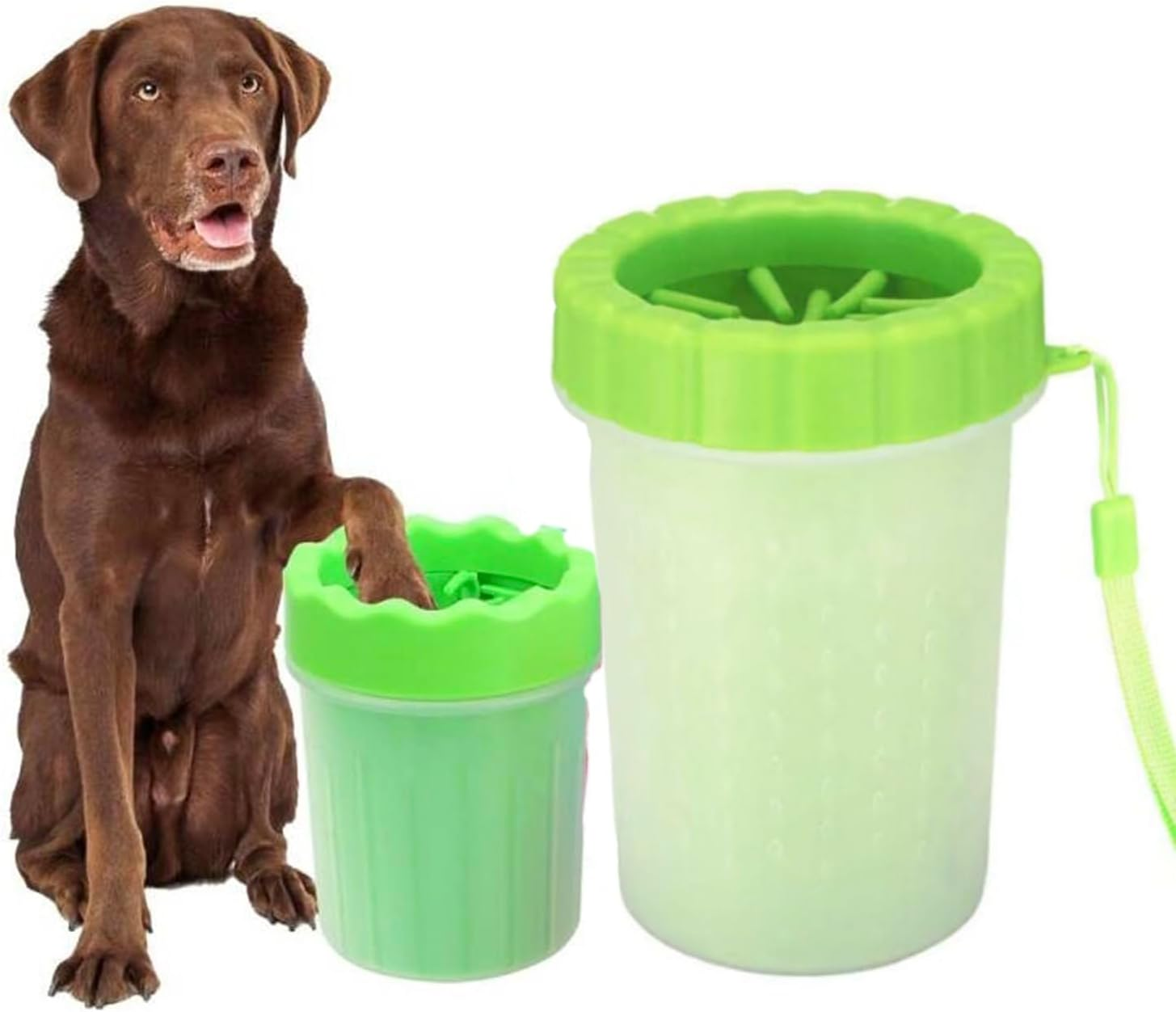 Dog Paw Cleaner, Dog Paw Washer Cup, Dog Foot Washer Large, Pet Paw Cleaner Cup, Paw Scrubber for Dogs, Muddy Paw Cleaner, Cat Foot Cleaner, Silicone Brush Cup for Medium Large Dogs Grooming image number 1