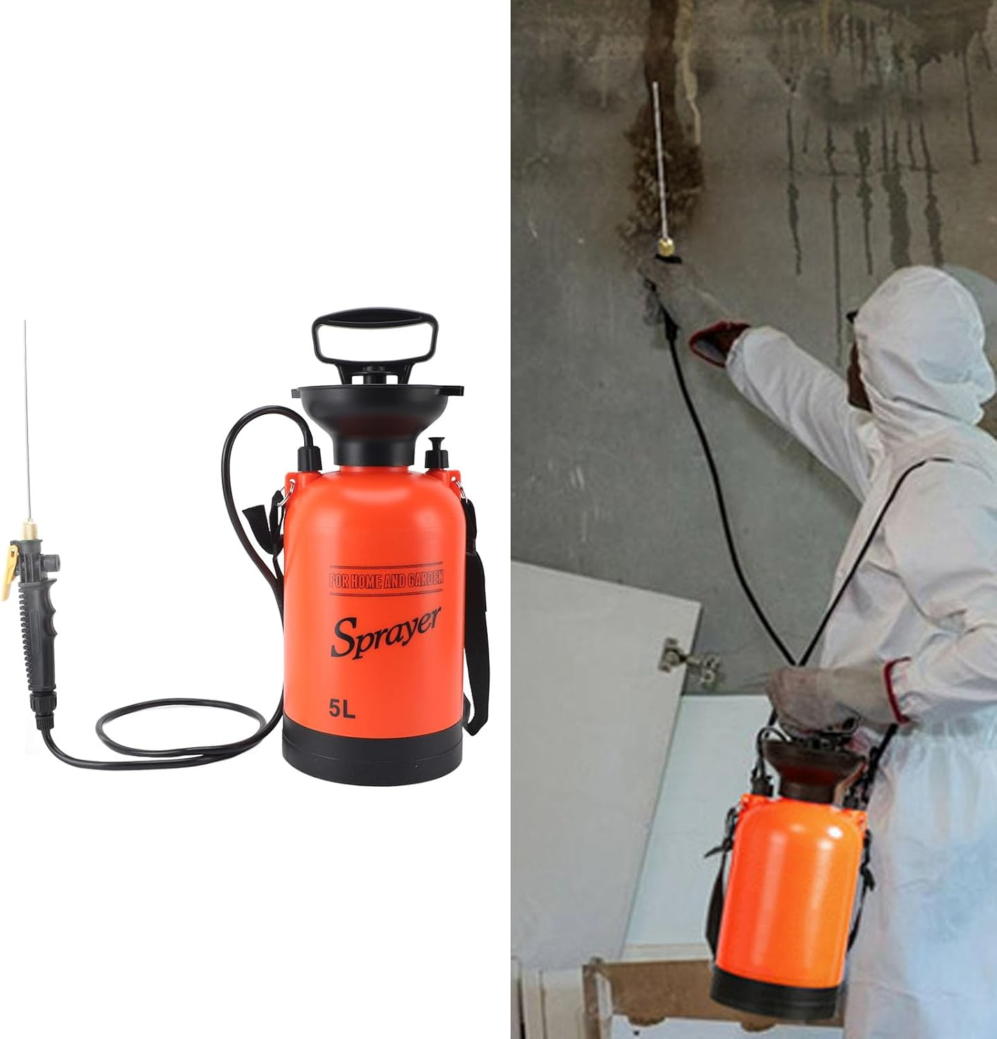 Termite Prevention and Family Health Sprayer, Even Spraying Wide Coverage Compact Design for Simple (5L) image number 6