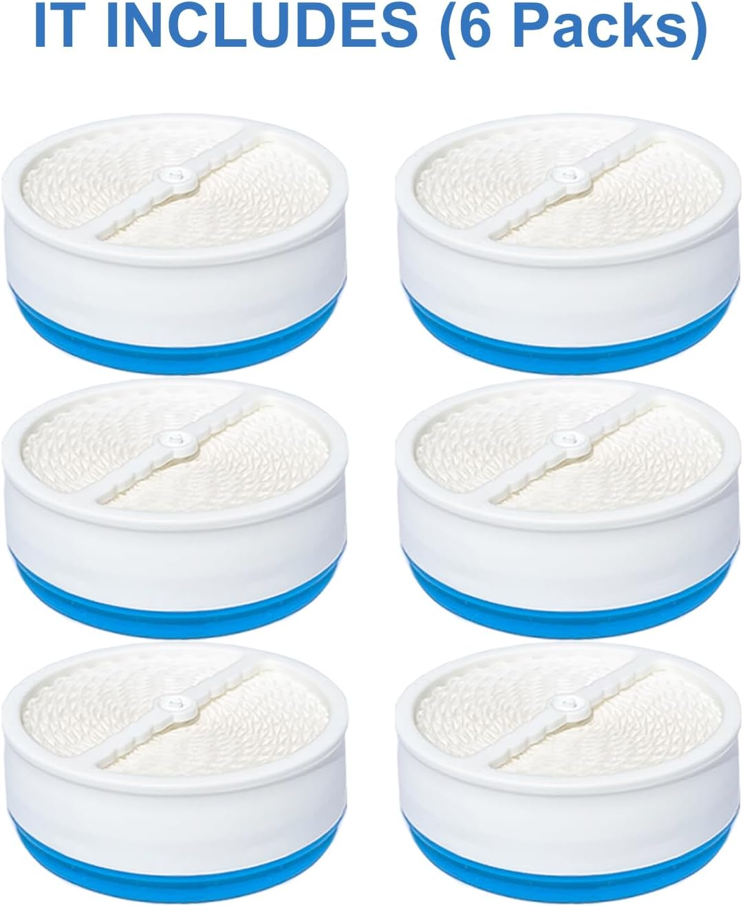 6 Pack Replacement Cartridges for Resmed Humidx Plus, Compatible with Airmini N20/P10/N30 Connector to Improve Comfort （Humidifier ONLY） (6 Pack) image number 1