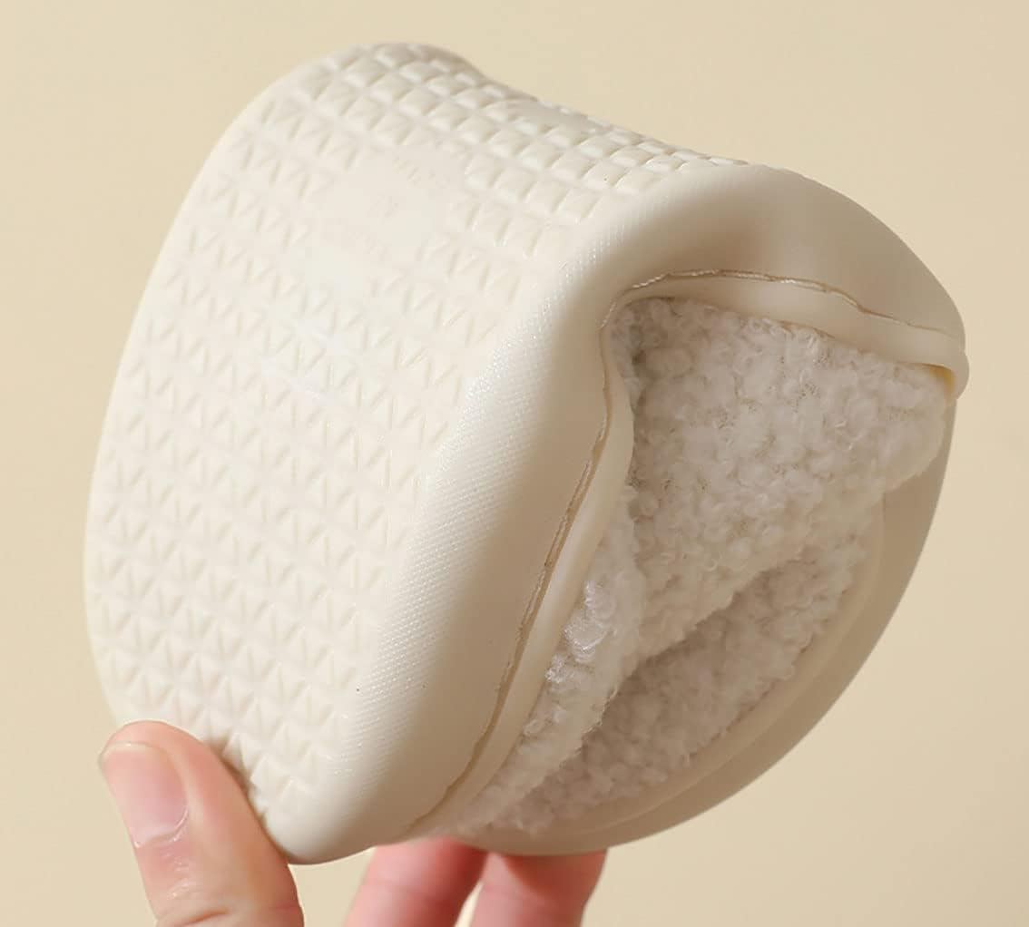 Smiley Face Happy Bear Slippers Women'S Men'S Retro Memory Foam Soft Plush Slippers Warm and Non Slip Home Shoes Embroidered Pattern Slip on Slippers