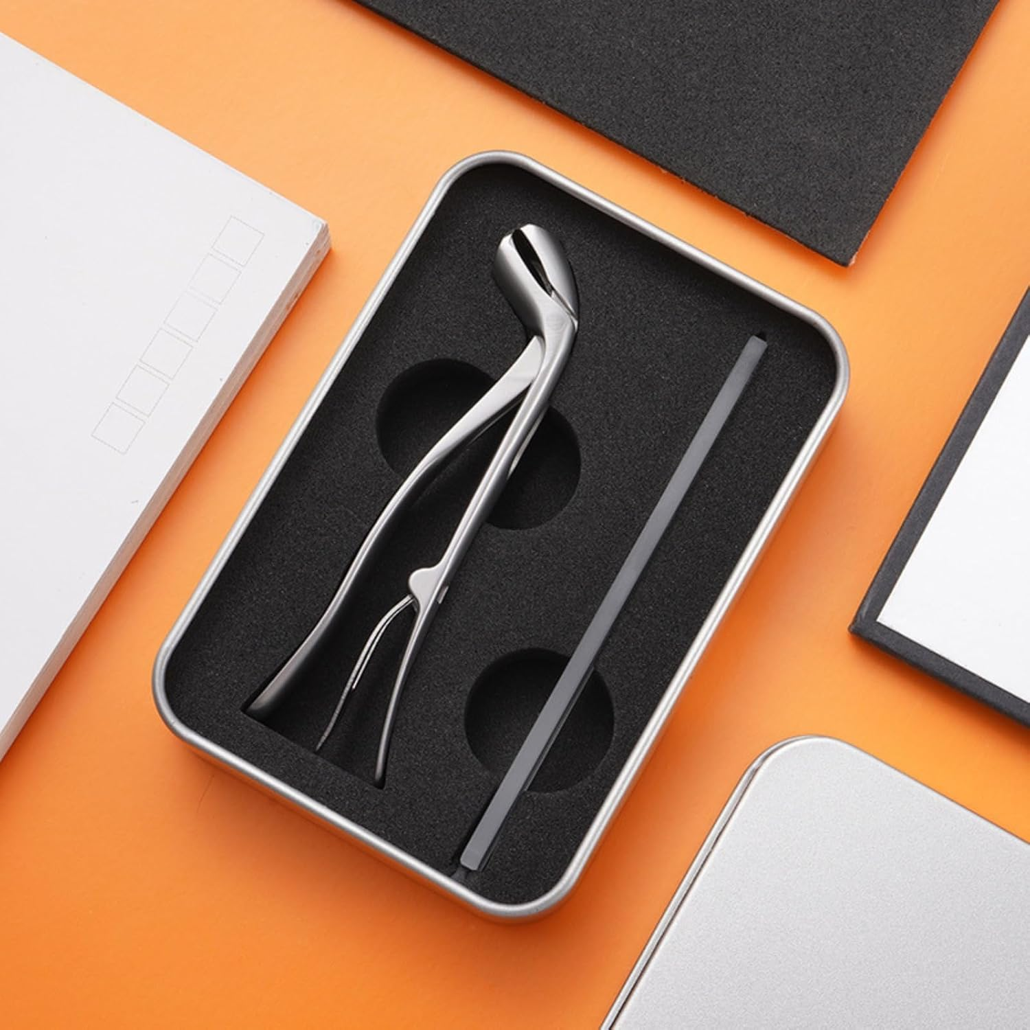 Portable Nail Care Set - Sharp Stainless Steel Clippers and File - Silver image number 5