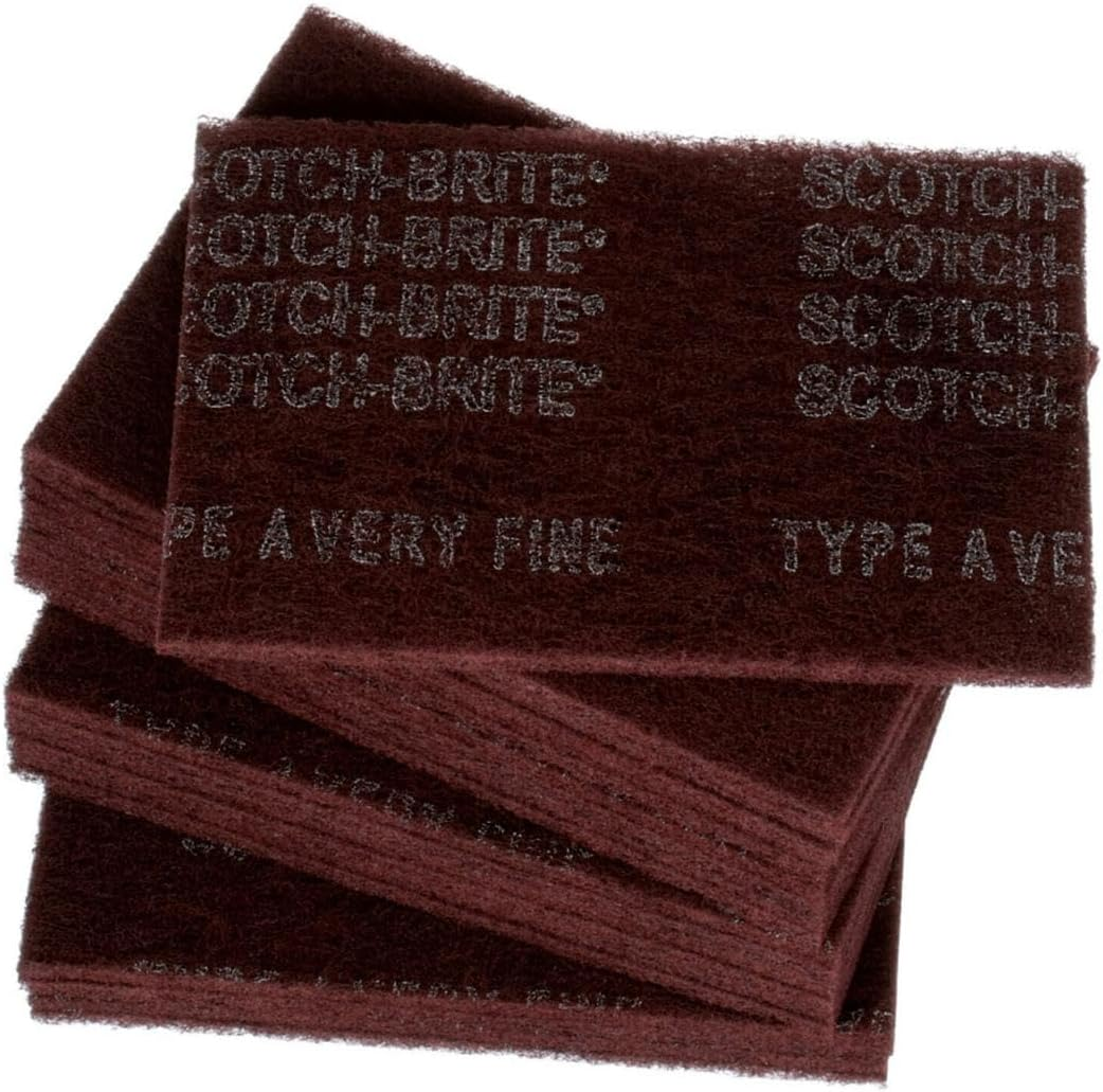3M 07447 Scotch-Brite Maroon General Purpose Hand Pad,20 Pack image number 6