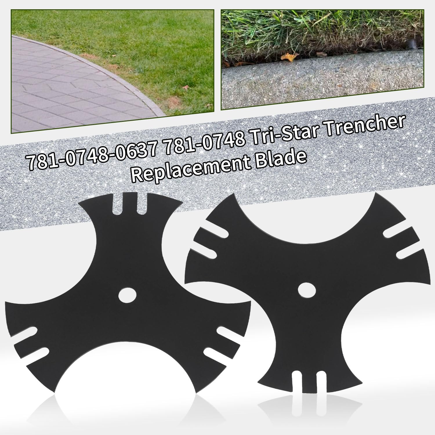 (9" X 5/8") 781-0748-0637 781-0748 Tri-Star Trencher Replacement Blade, Compatible with MTD 781-0748 981-0748 40-009 490-105-M017 for Troy-Bilt TB554, TEB515 (3 Pack) image number 1