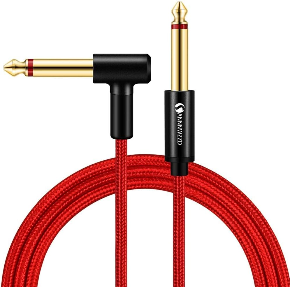 Jack Audio Cable 6.5Mm Jack Guitar Cable 6.5Mm to 6.5Mm Male to Male Audio Cable 1M 2M 3M 5M 10M 15M for Guitar Mixer Amplifier Bass 6.35Mm Cable 3 5Mm Jack Audio Cable (Color : Red, Size : 15M)