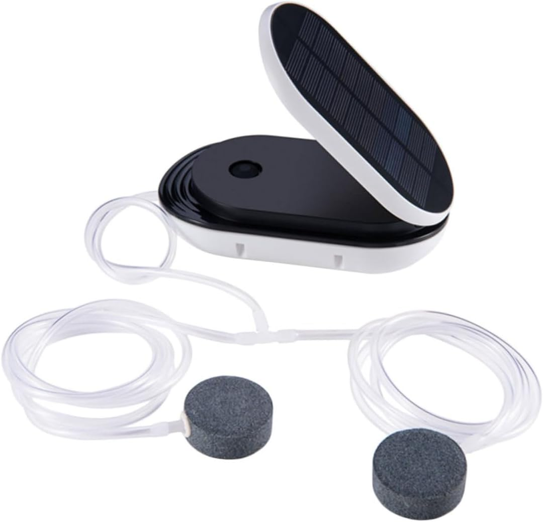 Yardenfun Solar Oxygen Aerator Portable Air Pump for Fish Tanks and Ponds Noise-Reducing Copper Core Pump with Built Lithium Battery Suitable for Fishing and Aquarium Oxygenation image number 6