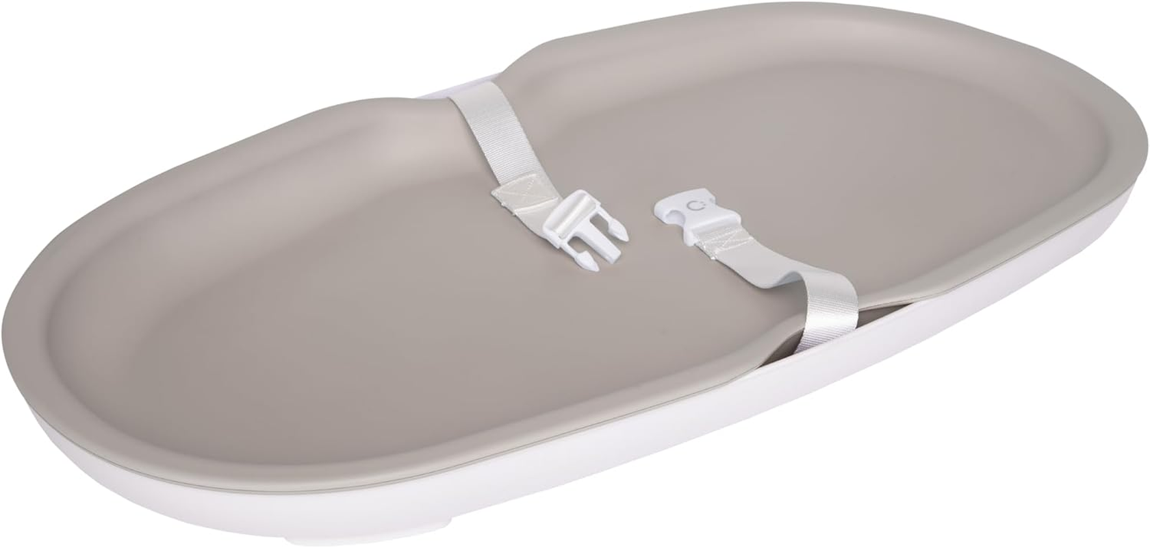 Ubbi Baby Changing Pad, Easy to Clean with Detachable Base, Lightweight, Waterproof Foam, Includes Safety Strap and Non-Skid Feet, Taupe
