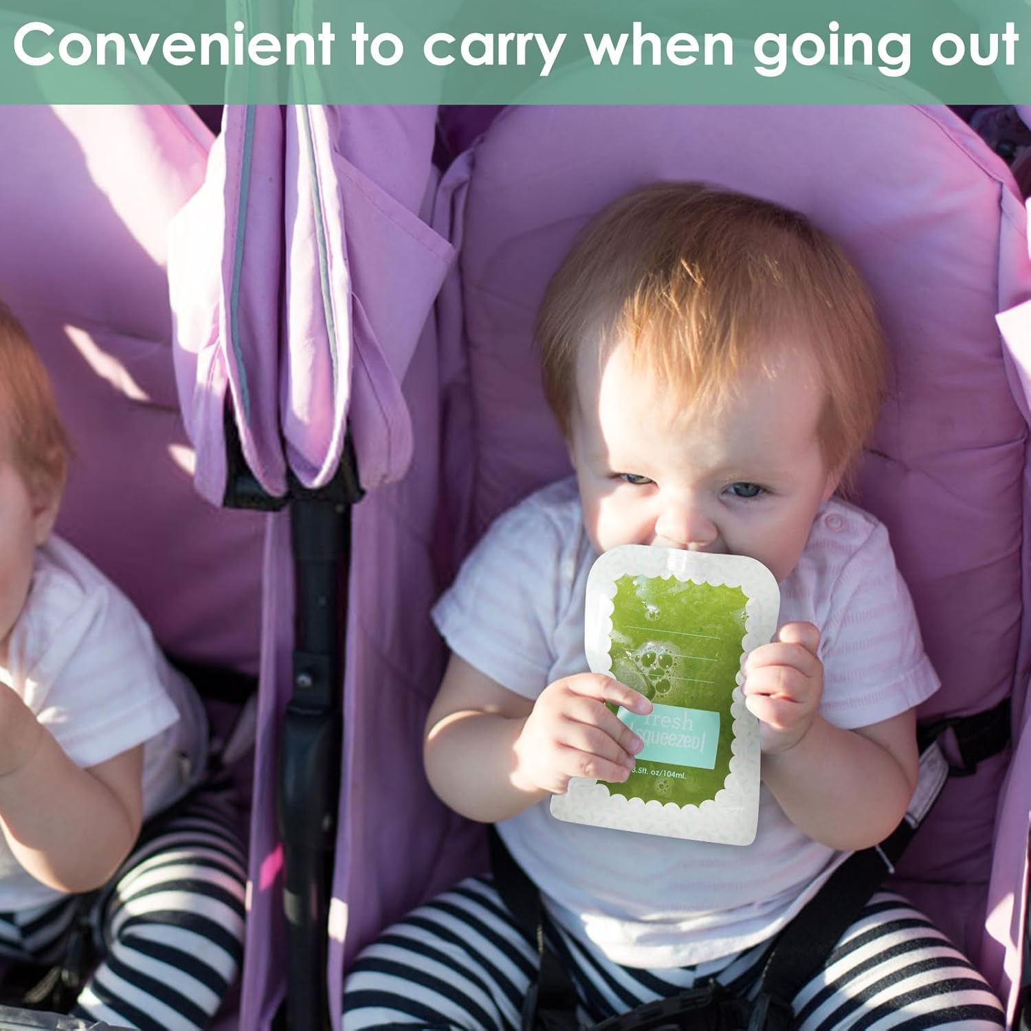 Squeeze Station for Homemade Food, Reusable Pouch Filling Station for Baby, Fruit Puree Pouch Filling Maker with 5 Portable Bags, Portable Squeeze Pouch Station Maker for Puree Food image number 3