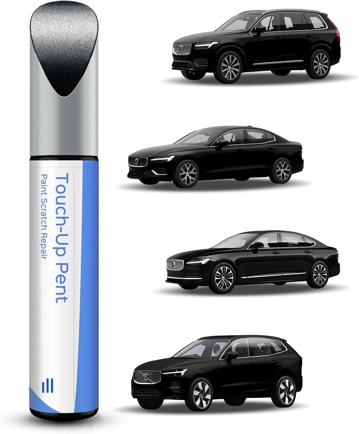 717 Onyx Black Metallic Touch up Paint Compatible with Volvo Exact Match Chips and Nicks Touch Up image number 1