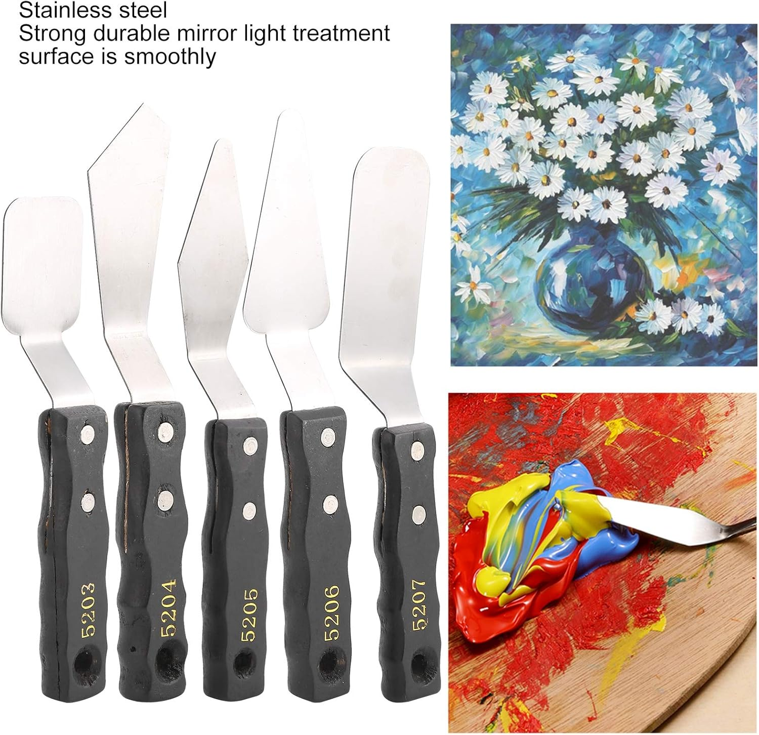 Palette Knives Painting Artist Paint Knife Small Spatulas for Kitchen Use Acrylic Paint Knife Kitchen Knives Sets Painting Pen Knife image number 4