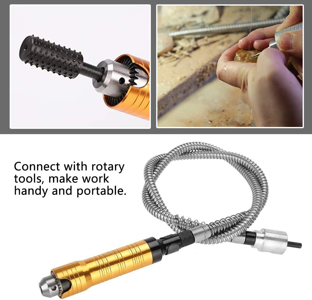 Flexible Shaft Grinder 6Mm, Flexible Shaft Flexible Flex Shaft 0.5-6.5Mm Chuck Handle for Polishing, Engraving, Drilling, Cutting, Grinding, Carving, Shaping and Sanding