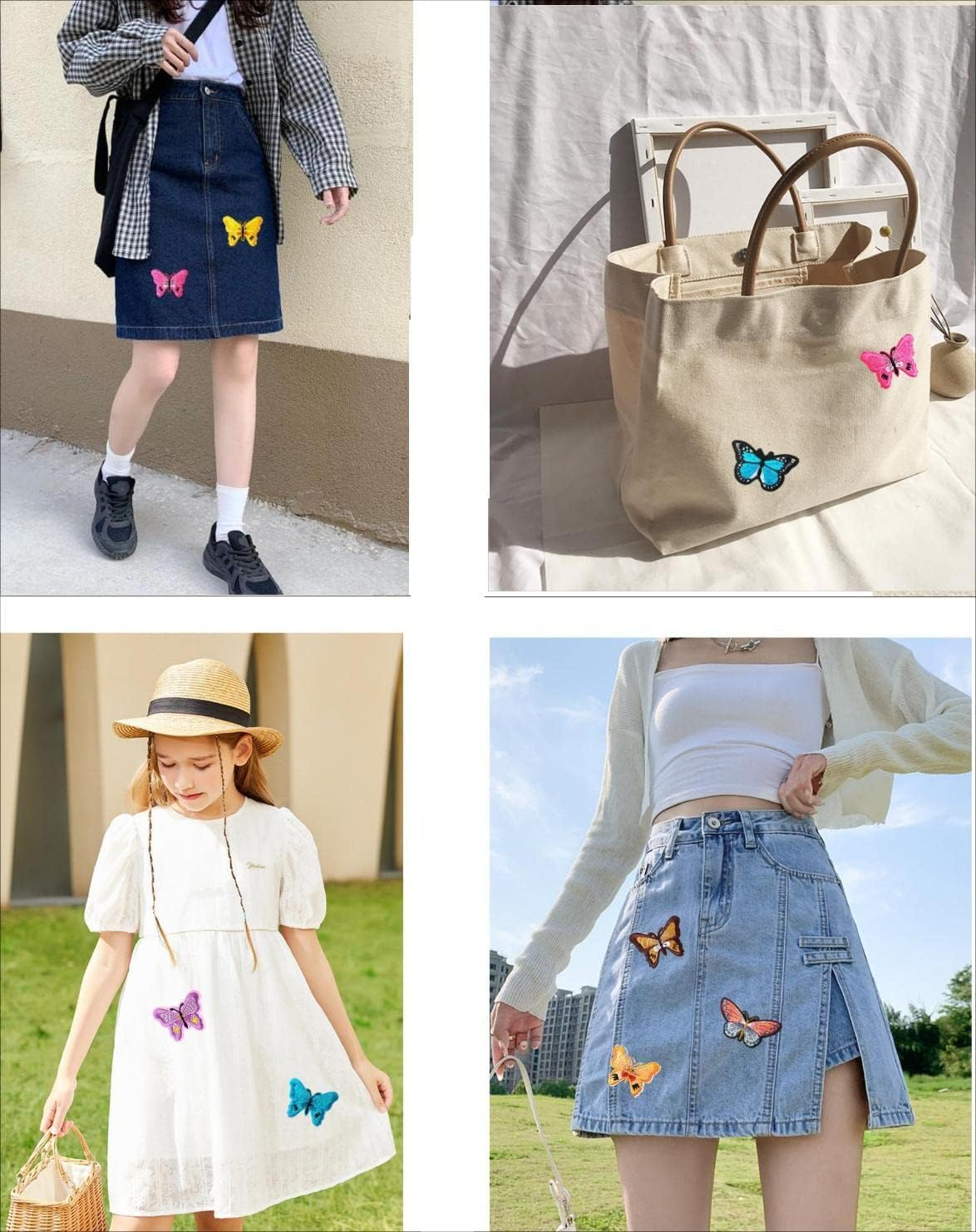 12 Pieces Butterfly Iron on Patches,Multicolor Embroidered Motif Applique Sew on Patch for DIY Jeans, Jacket, Kid'S Clothing,Bag,Cap, Arts Craft Sew Making Decoration image number 2