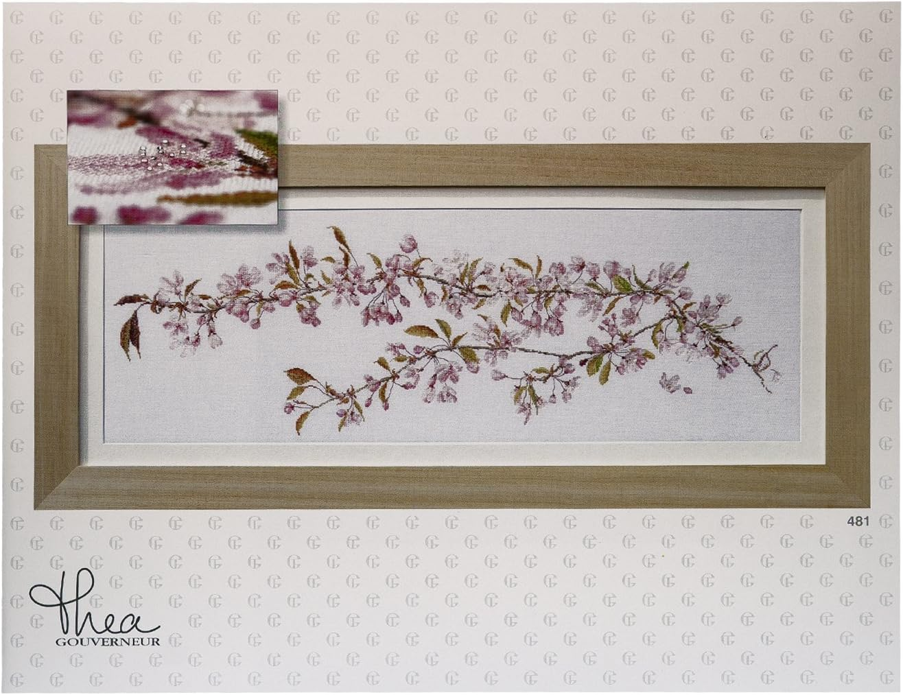 Thea Gouverneur - Counted Cross Stitch Kit - Columbine - Aida - 18 Count - Embroidery Kit for Adults - DMC Embroidery Threads and Other Cross Stitch Supplies Included - 493A