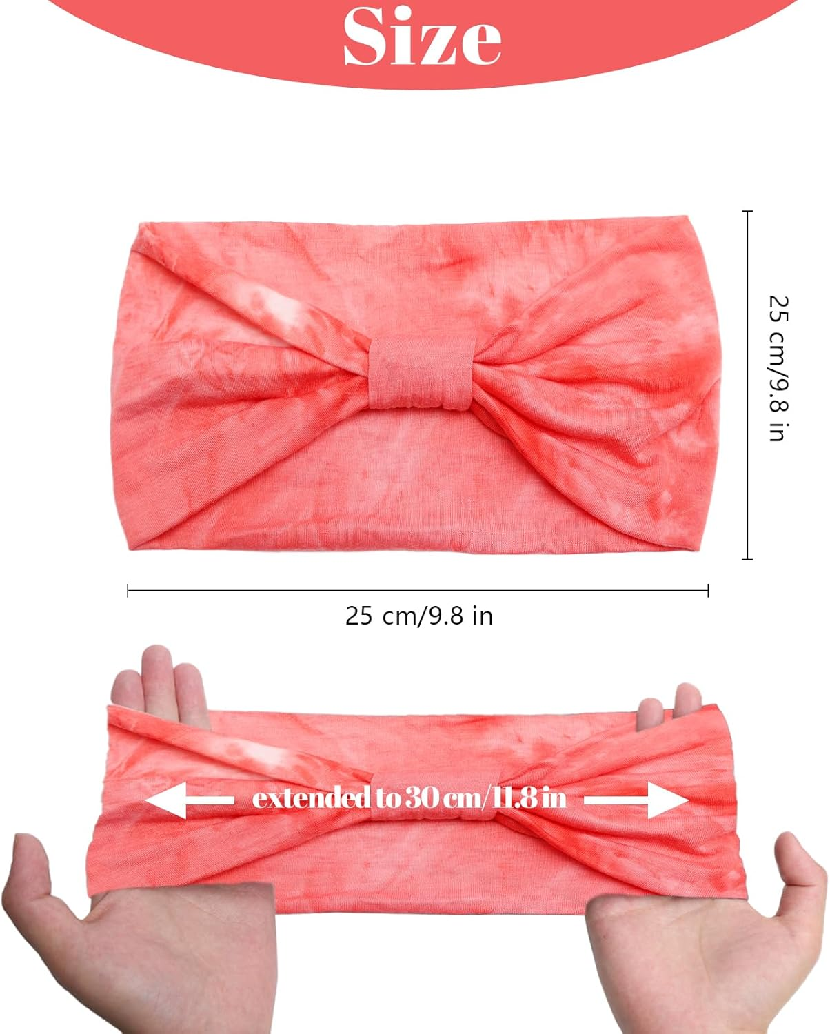 HENGBIRD Pack of 6 Women'S Hair Bands, Headband, Women'S Sports, Headscarf, Bandana, Hair Bandana, Hair Bandans, Not Easy to Deform, Tie Dye Cotton, Non-Slip, Lightweight Hair Bands for Fit Workout image number 5