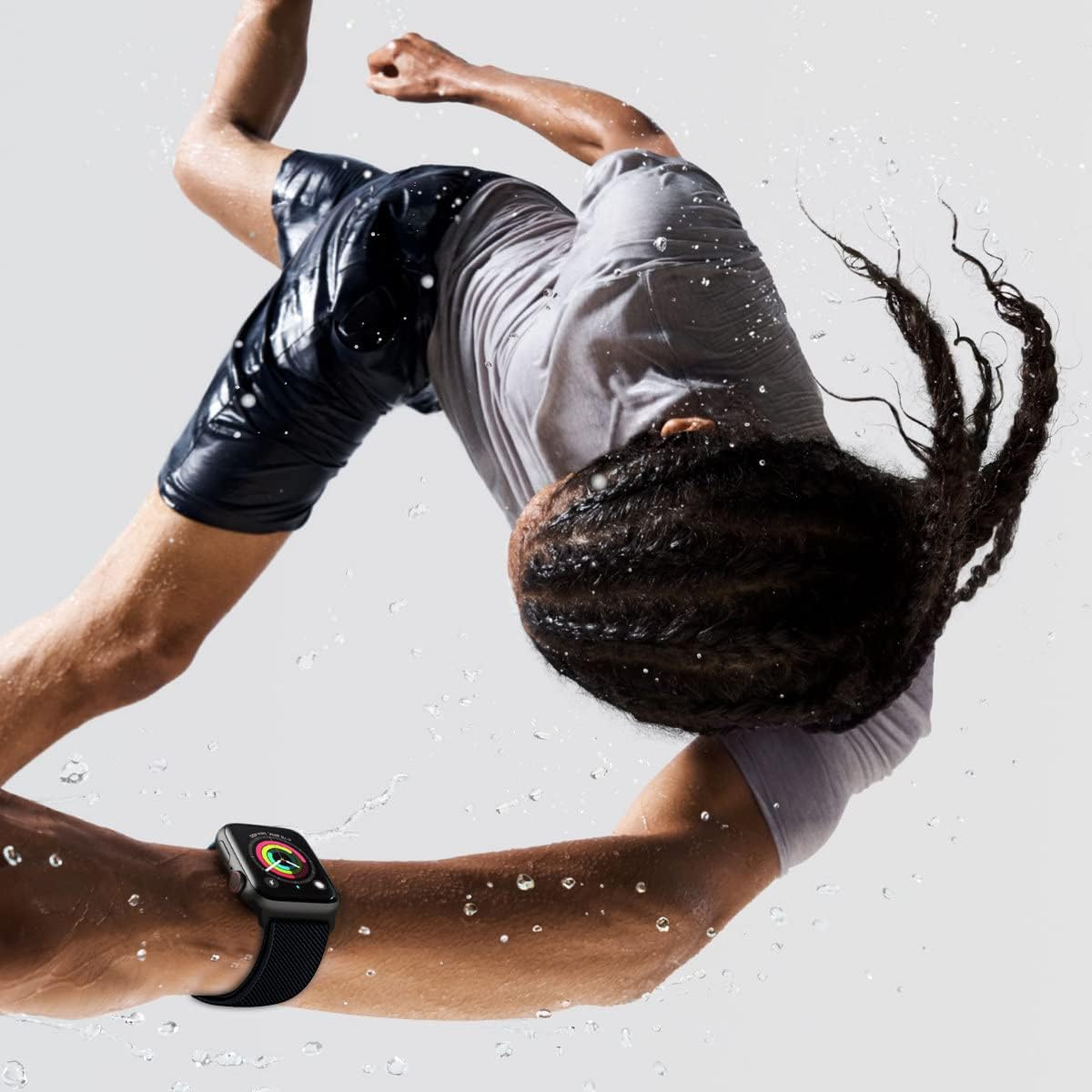 Chinbersky 5 Pack Watch Straps Compatible with Apple Watch Strap 38Mm 40Mm 41Mm 42Mm 44Mm 45Mm, Braided Elastic Stretchy Nylon Sport Solo Loop Band Replacement Straps for Iwatch Series 7/6/5/4/3/2/1