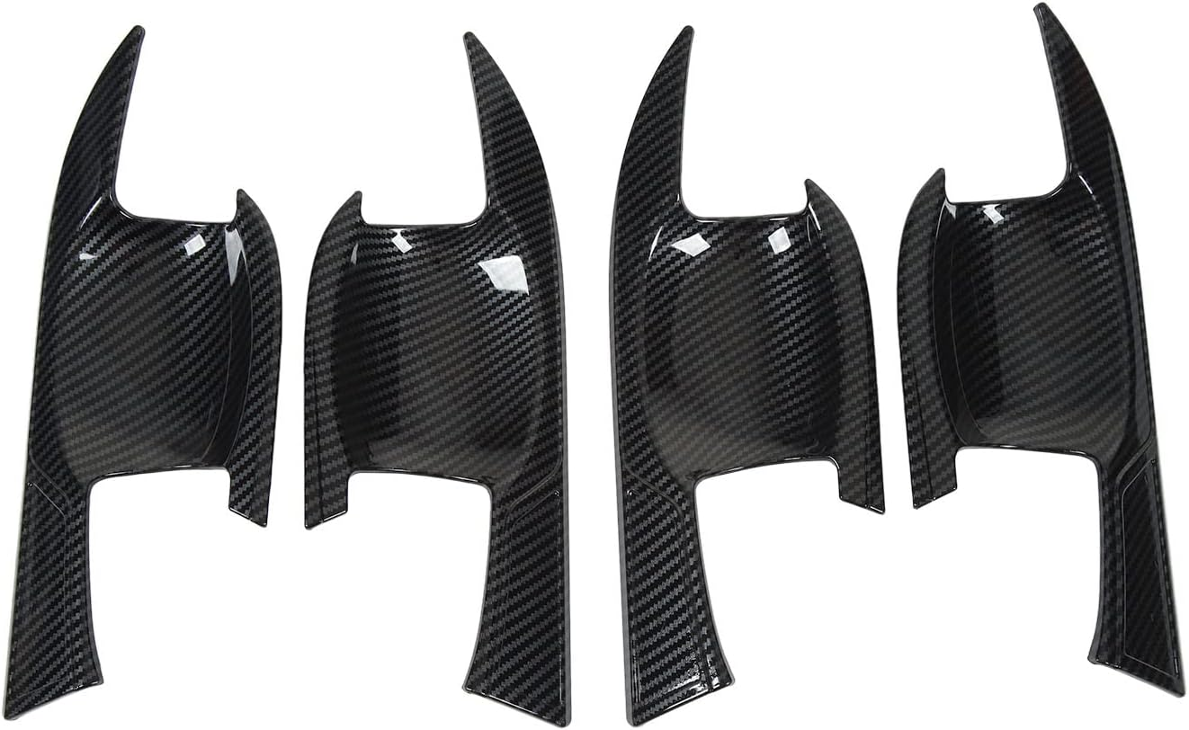 NDNCZDHC 4PCS Car Door Bowl Sticker Carbon Fiber Pattern Door Handle Protector Replacement for Mitsubishi Outlander 2023 image number 2