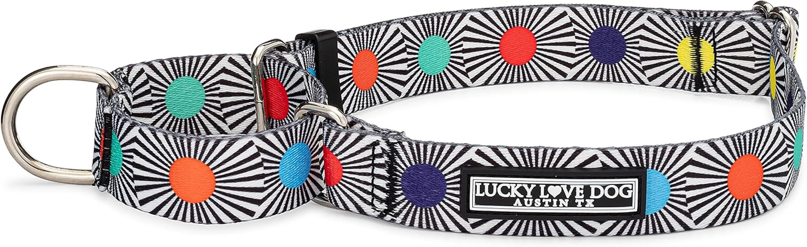 Lucky Love Dog, Adjustable Fun Style Martingale Collar for Dogs, Comfy & Bright Color, Premium No Slip Dog Collar - (Medium, SOCO Mart) image number 4