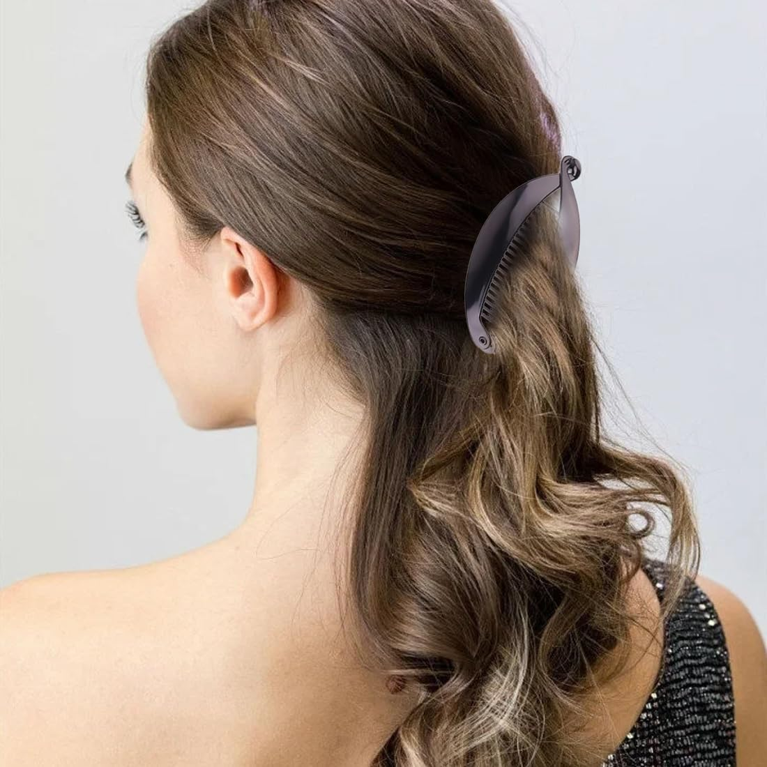 Pack of 4 Banana Clips Hair Clips Banana Fish Combs Fish Clips Banana Clip Hair Tinted Comb Handle Size 14 Cm for Women Girls Vintage Fishtail Hair Clip French image number 4