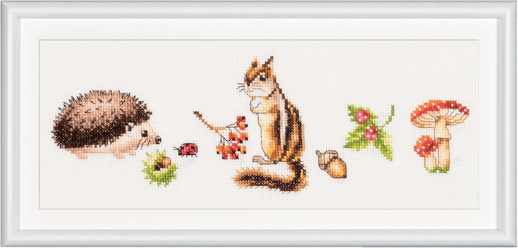 Dutch Stitch Brothers - Counted Cross Stitch Kit - DSB012A - Three Cats - White Aida - 10.2 X 7.1 Inch - Embroidery Kit for Adults