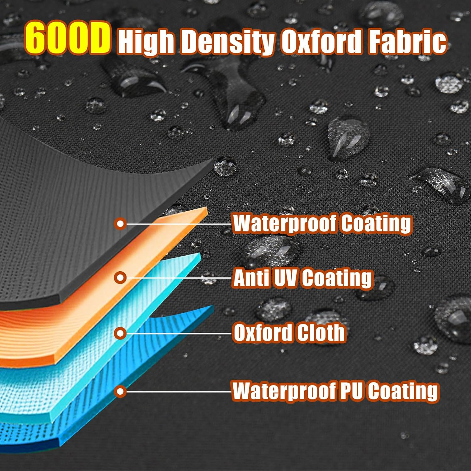 Grill Cover Replacement for Weber 7108 Summit 400-Series Gas Grills，Waterproof Fade Resistant BBQ Cover (66L X 26.8W X 47H Inches.) image number 3