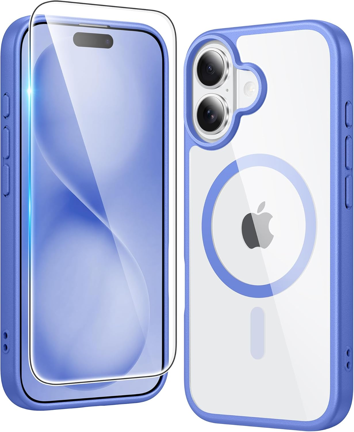 FNTCASE for Iphone 16 Case: Clear Magnetic Military Grade Drop Protection anti Yellowing Slim Case - Rugged Shockproof Protective Transparent Cell Phone Cover(Clear)