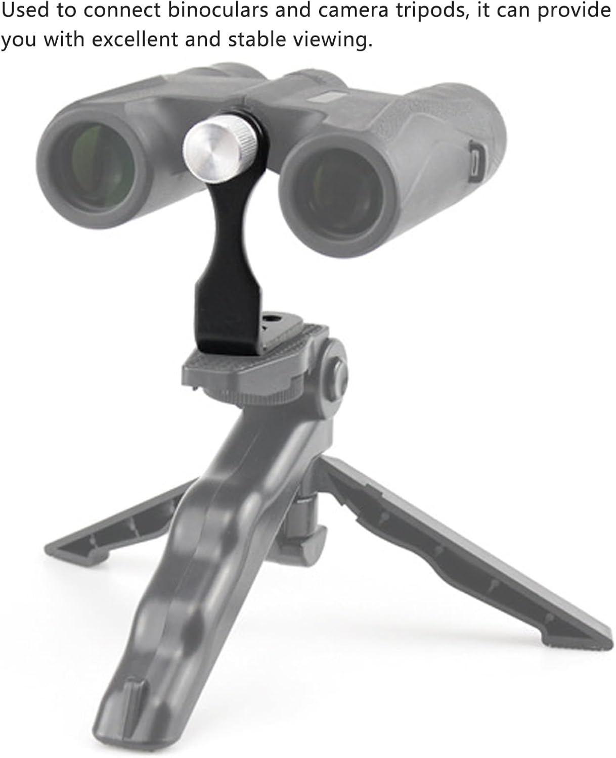 Binocular Tripod Adapter L-Shaped Mount Holder for Connecting Binocular, 1/4 Inch Screw Hole Tripod Bracket Binocular Fixed Bracket for Hiking Wild Animals Viewing Outdoor image number 6