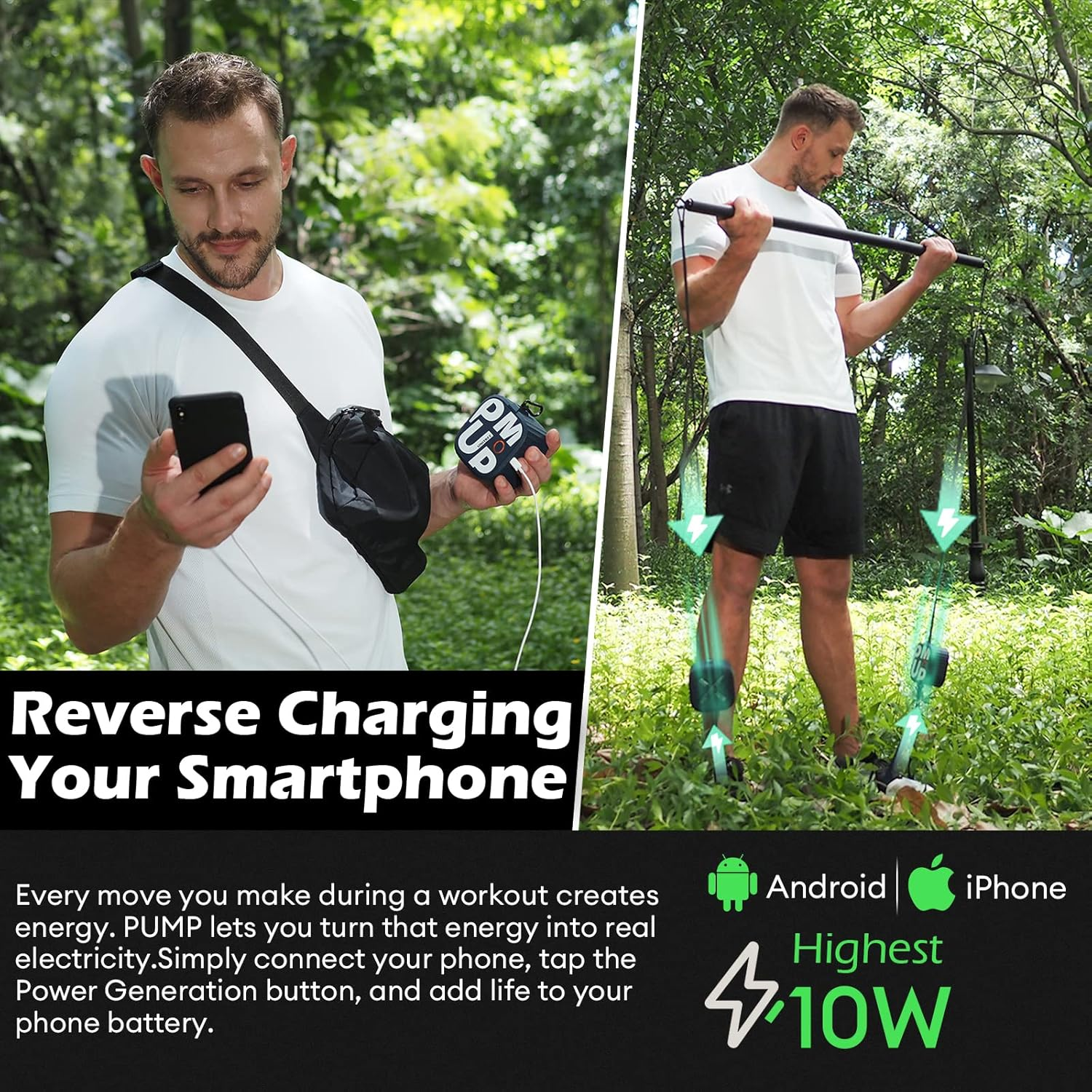 UNITREE Pump Pro Home Gym Equipment All-In-One Smart Pocket Gym, Portable Cable Machine with 4.4-44Lbs Resistance Bands, Eccentric and Concentric Available, 6 Training Modes & APP Assistant - Abyss Blue image number 3