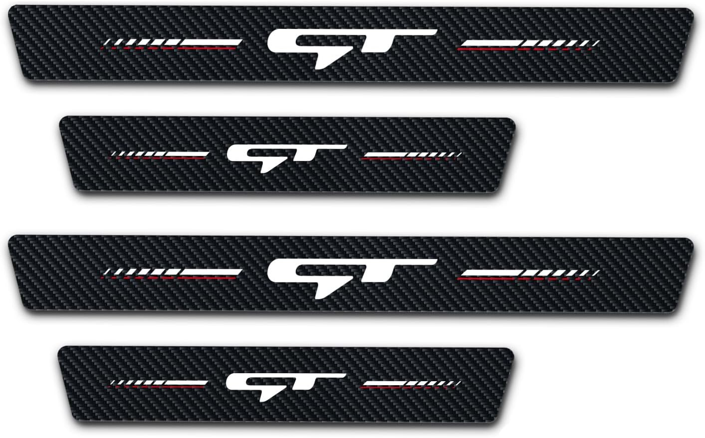 Annloysky 4Pcs Door Sill Plate Protectors for Kia K3 Forte Cerato 2021-2024 GT, Carbon Fiber Leather Stickers, Car Accessories for KIA Forte GT Owners - Door Sill-Civic image number 3