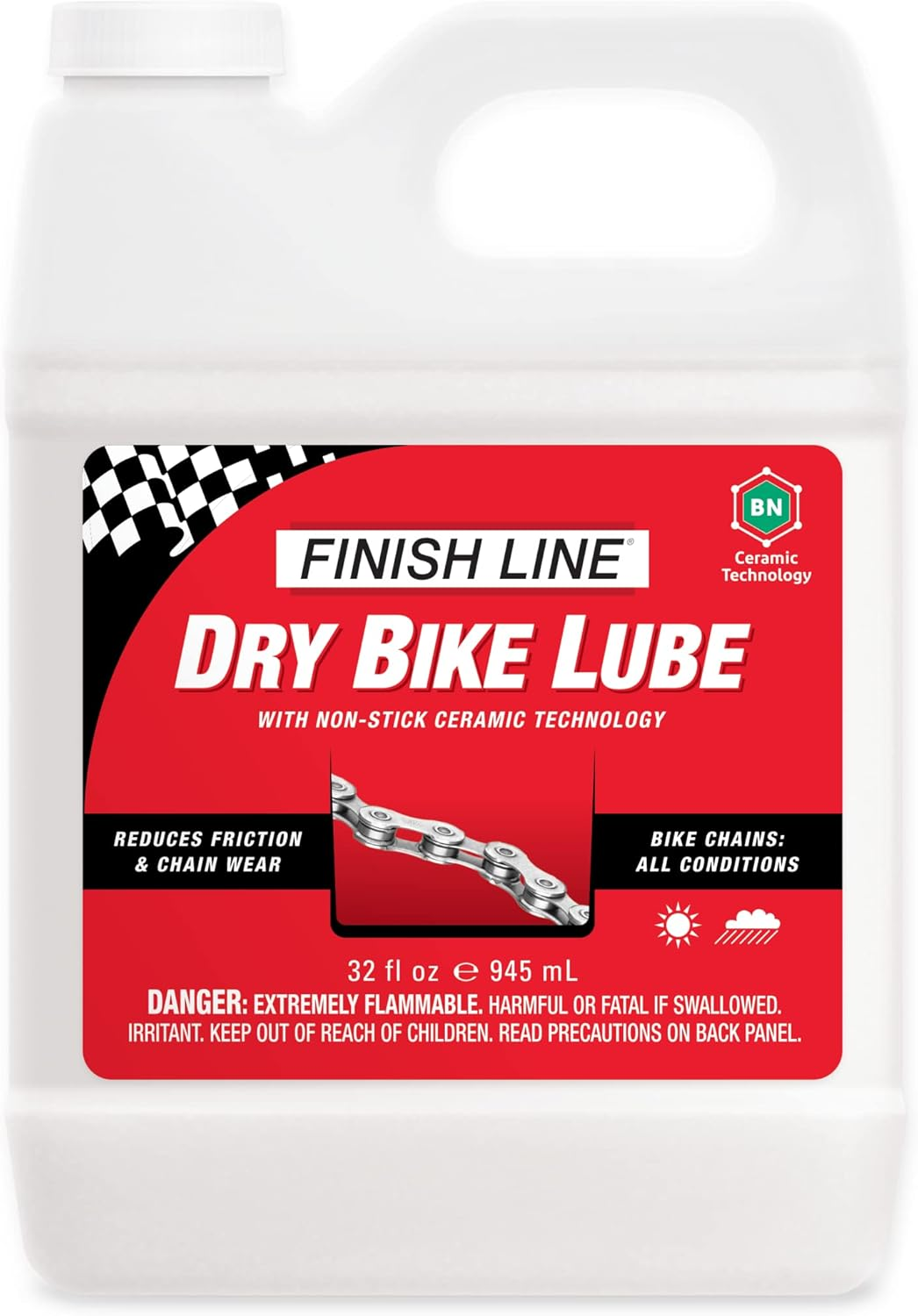 Finish Line Dry Bike Lubricant with Teflon Squeeze Bottle, 1 Qt image number 5