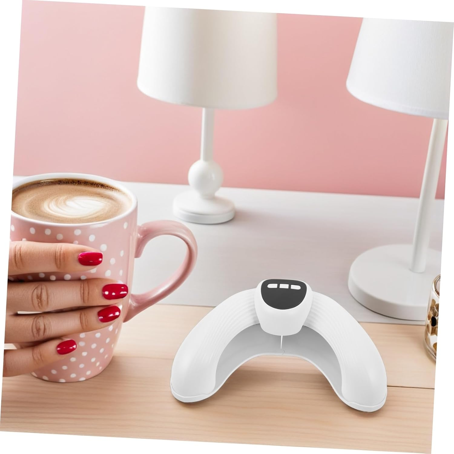 LOLIPPYY UV LED Nail Lamp U Shaped Stretchable Design with Dual Light Source for Polish Drying Automatic Sensor Nail Dryer with UV Protection for Home and Travel Use image number 4