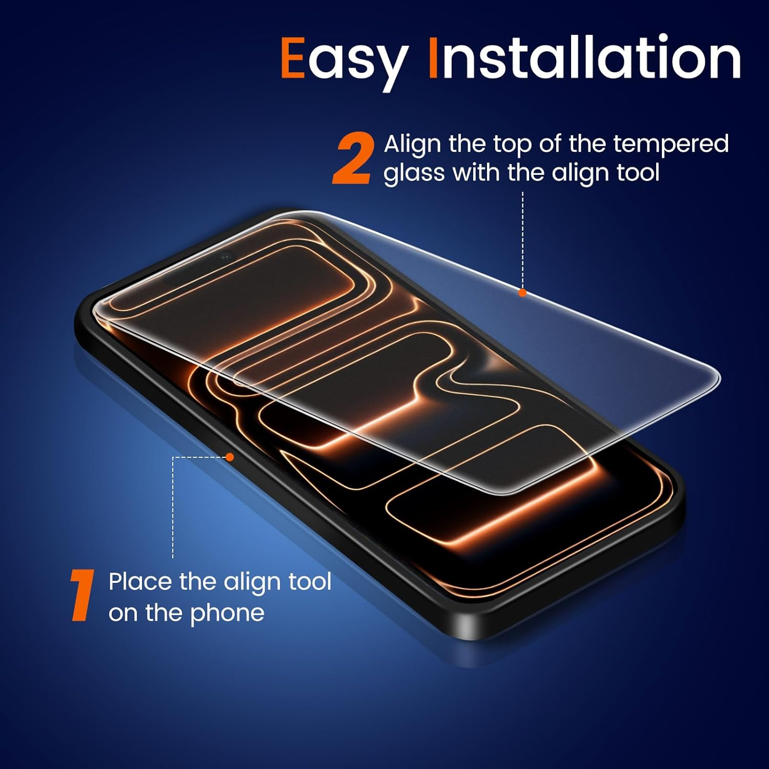 TQLGY Matte Screen Protector for Iphone 17 Pro Max 6.9-Inch, Anti-Glare & Anti-Fingerprint Tempered Glass with Easy Installation Tool, Anti-Scratch, Case-Friendly, Smooth as Silk, 2-Pack image number 6