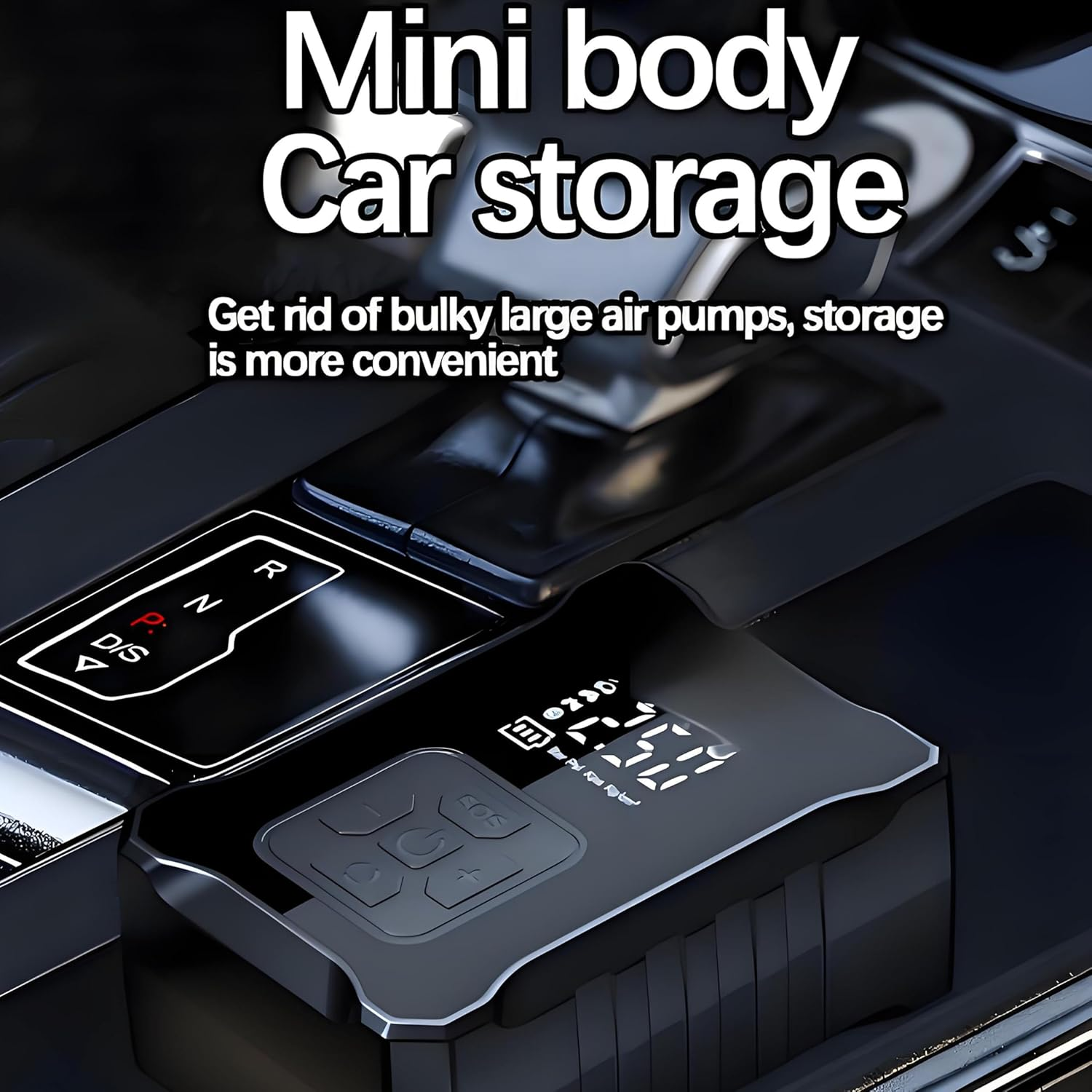 Portable Cordless Tyre Inflator,Air Compressor 150 PSI with Digital Pressure Gauge, Rechargeable Battery, and LED Light for Cars, Bikes, and Balls image number 2