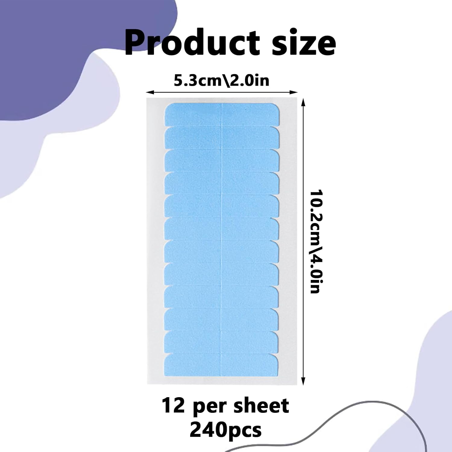 240 Pieces Hair Extension Tape, Tape in Hair Extensions, Tape in Extensions, Double Sided Adhesive Wig Tape Replacement Tape for Hair Extensions, Professional Strong No-Residue (4Cm X 0.8Cm) image number 2