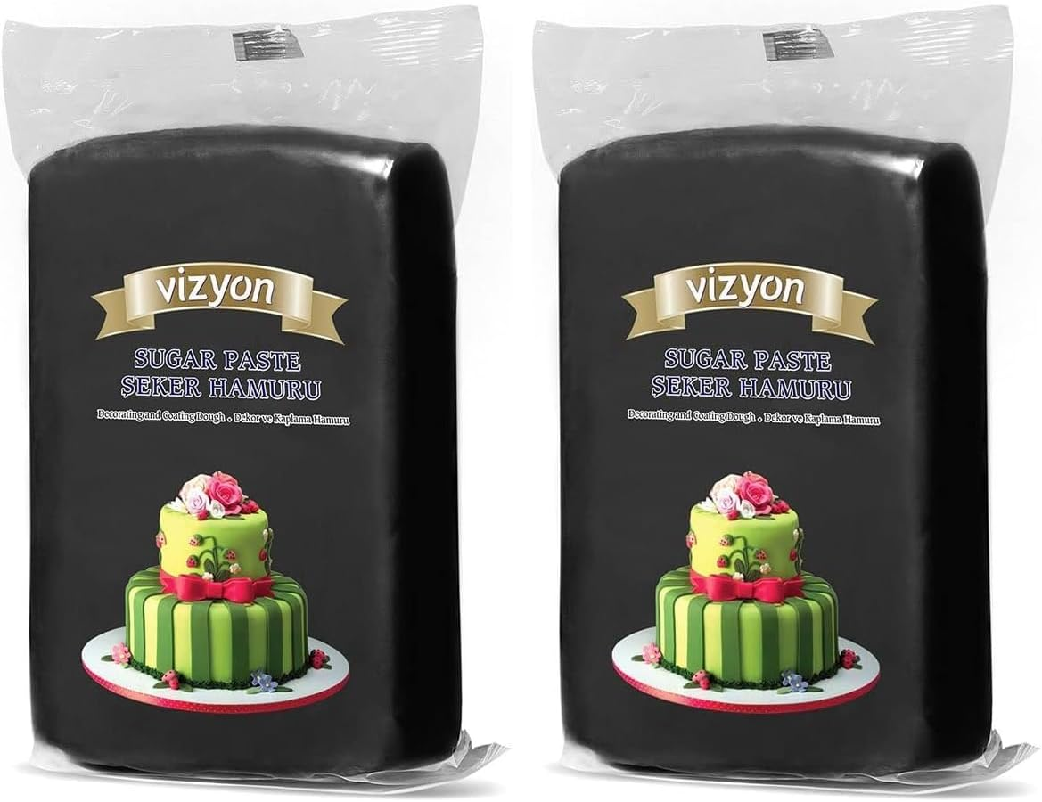 Vizyon Fondant Sugarpaste 250 G, Black