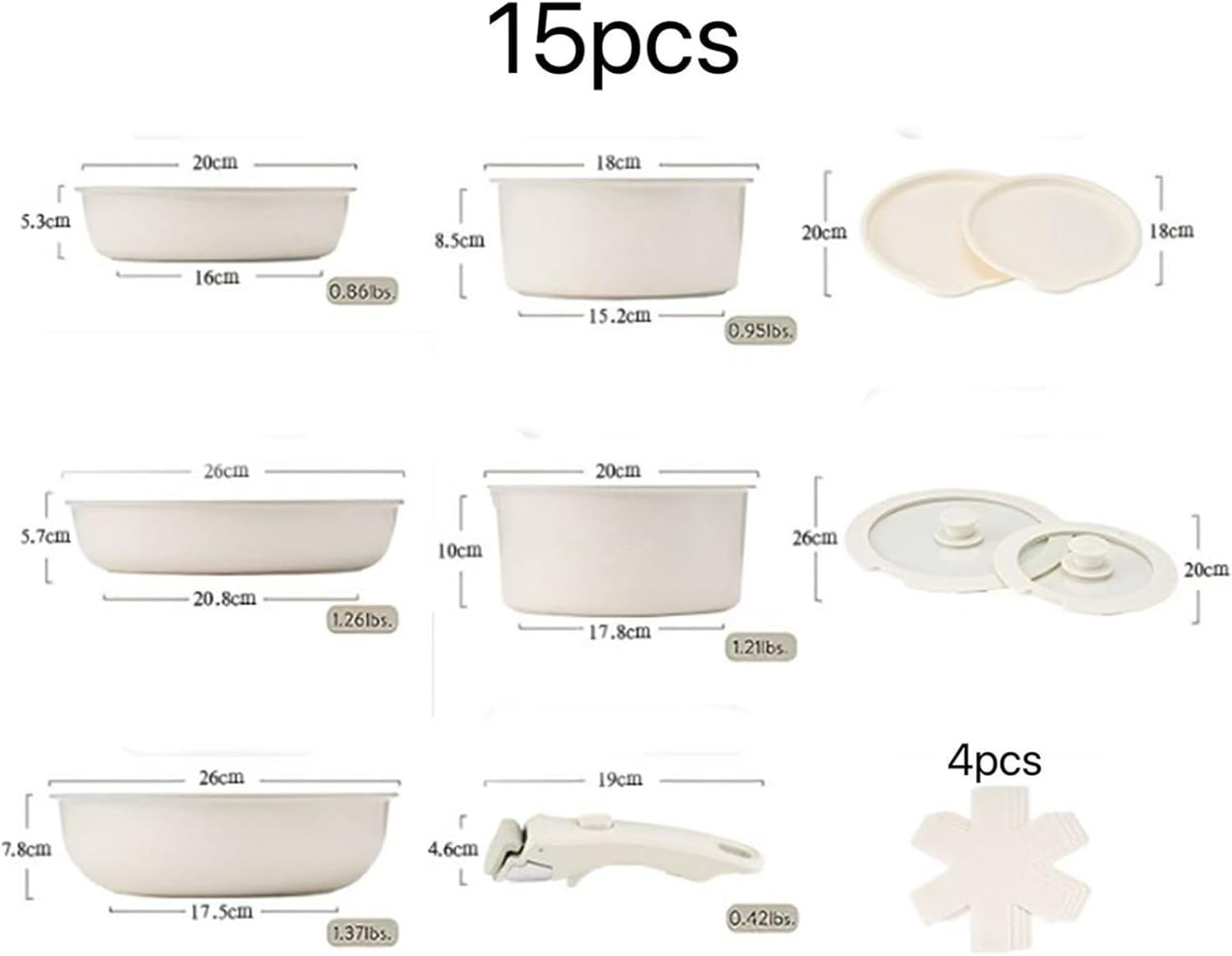 Gourmetifics Cookware Set, Gourmetific Pots and Pans, Detachable Handle Pot Set, Super Easily Clean for Kitchen(11 Pcs) image number 4