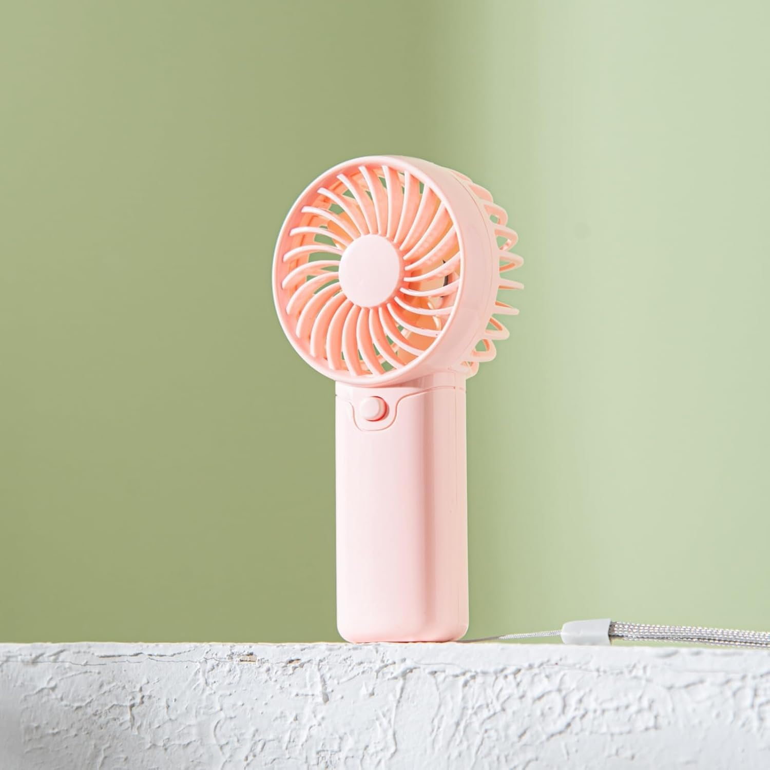 NNAKLLI 5-Inch Portable Handheld Fan, Battery Operated, Quiet Personal Desk Fan for Bedroom, Camping, Outdoor | AAA Powered (No Batteries Included), Lightweight & Compact Design (Pink) image number 5