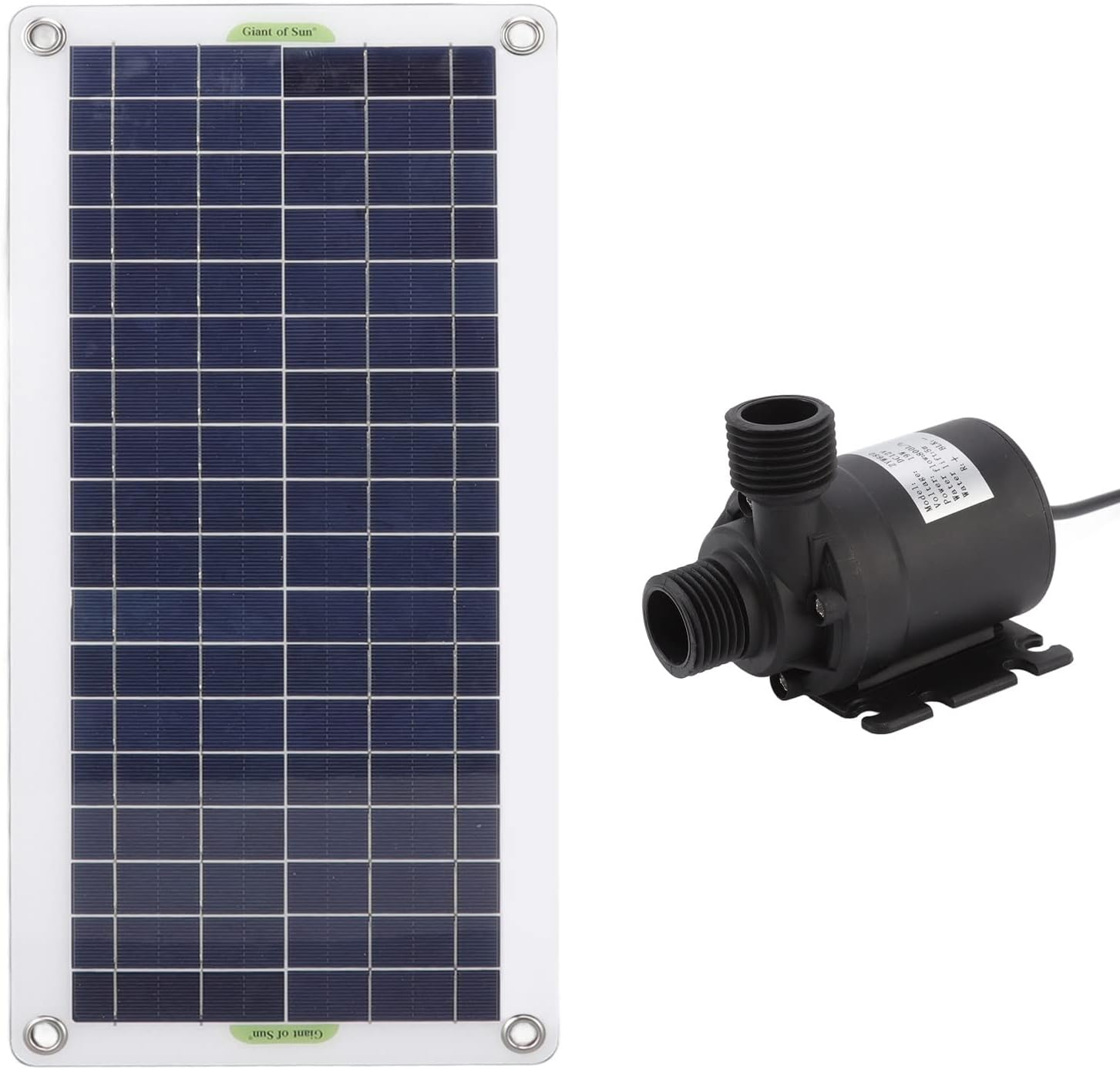 30W Solar Water Pump Kit with Polysilicon Panel for Sun-Powered Fountains, Ponds, Hydroponics, and Gardens image number 5