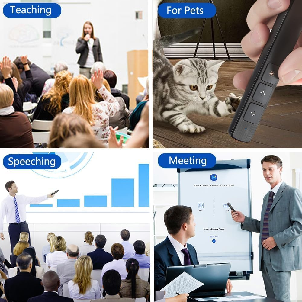 Presentation Clickers for Powerpoint Remote,100M Wireless Presenter Remote PPT Powerpoint Clicker,2.4Ghz Presentation Pointer Slide Advancer for Mac Computer Laptop image number 6