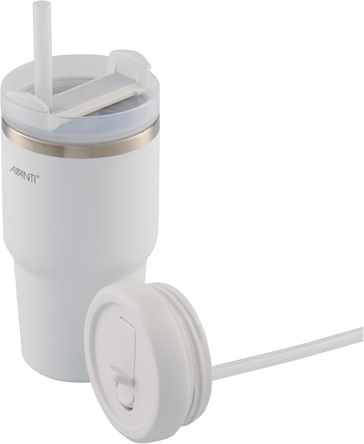 Avanti Hydroquench Stainless Steel Insulated Smoothie Tumbler with 2 Lids 550Ml, Soft Mint