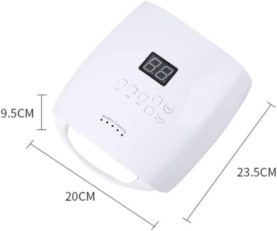 Nail Dryer Nail Dryer Red Light Machine Pedicure Lamp Automatic Sensor Gel Manicure Lights Rechargeable Portable Handle Nail Uv Led Lamp Nail Lamp image number 4