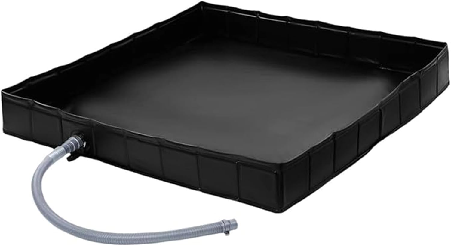 Large Shower Base with Drain-Pipe, Foldable Camping Shower Mat with Wrapped Edges, Portable Shower Base for Outdoor Shower Camping, Rapid Drainage Shower Pan, Privacy Shower Base, Keep Feet Clean (1) image number 1