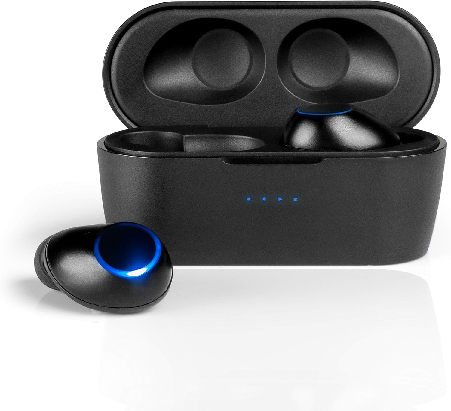 BLAUPUNKT BTW 10 Bluetooth 5.0 Headphones - True Wireless Stereo Earbuds with Touch Control, Portable Charging Case, Microphone & USB-C Port; Sport In-Ear Headphones - Black image number 2