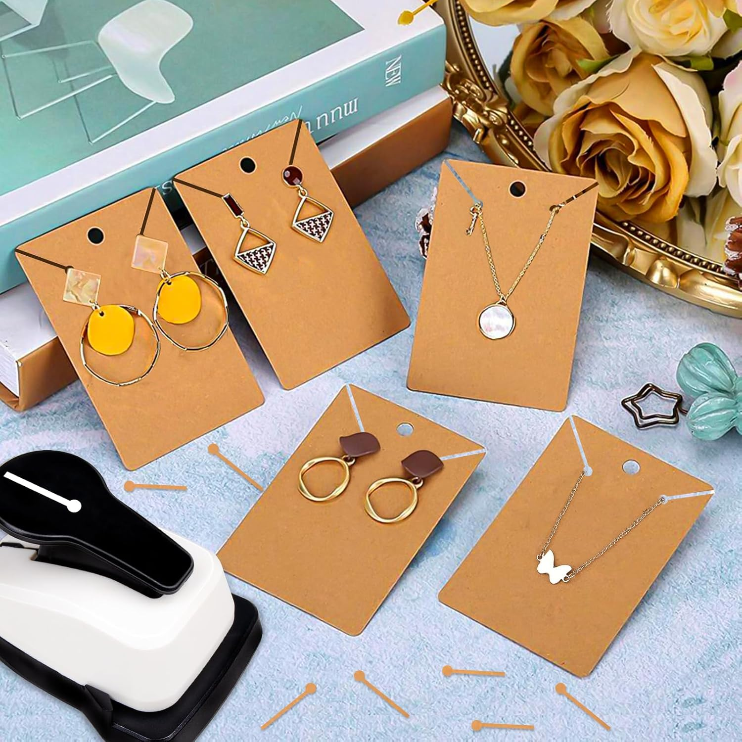 Necklace Card Punch Earring Card Punch Earring Card Tools Necklace Hole Puncher for Cards Making Necklace Paper Punch