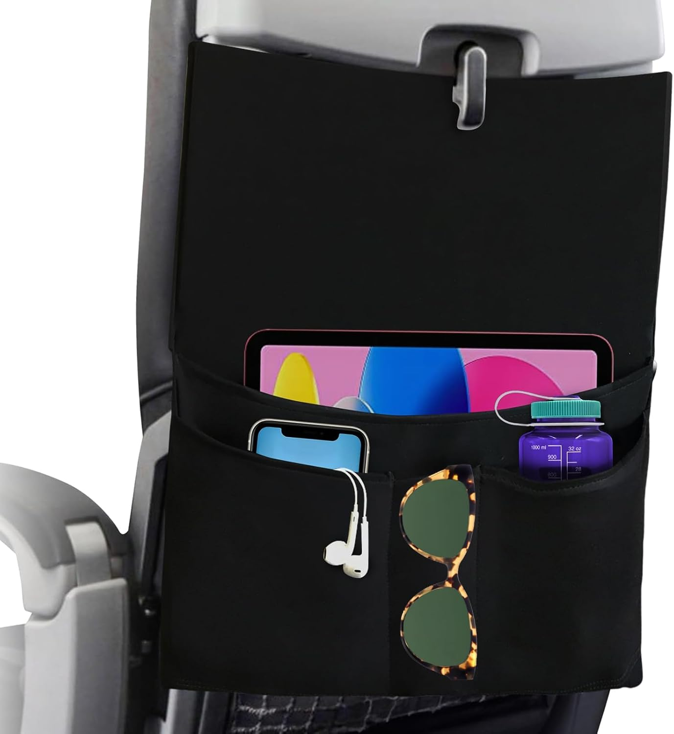 Airplane Tray Table Cover with Pocket Organizer | Seat Back Organizer & Storage for Personal Items | Travel Accessories | Perfect Travel Gift | Airplane Travel Essentials for Flying image number 4