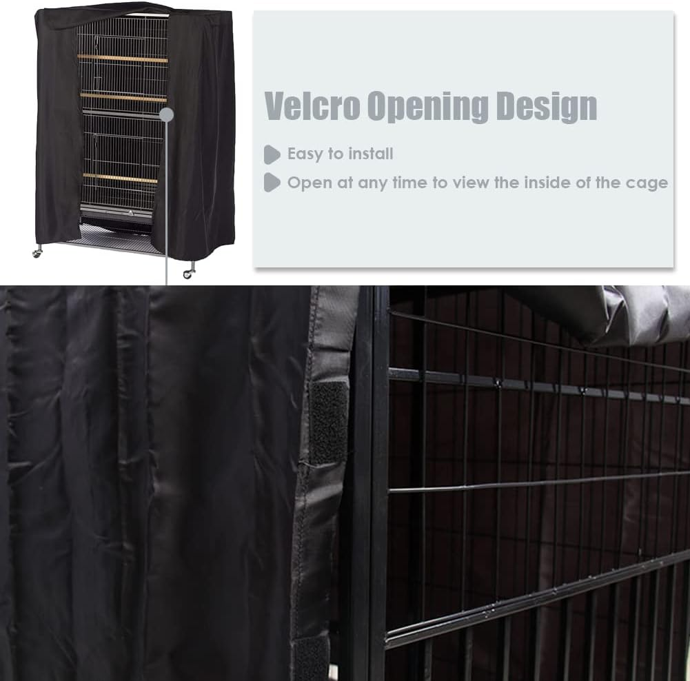 Gicov Bird Cage Cover Good Night Birdcage Cover Breathable Washable Material Parrot Cage Protection Waterproof Bird Critter Cat Cage Shading Cover Easy on and Off image number 1