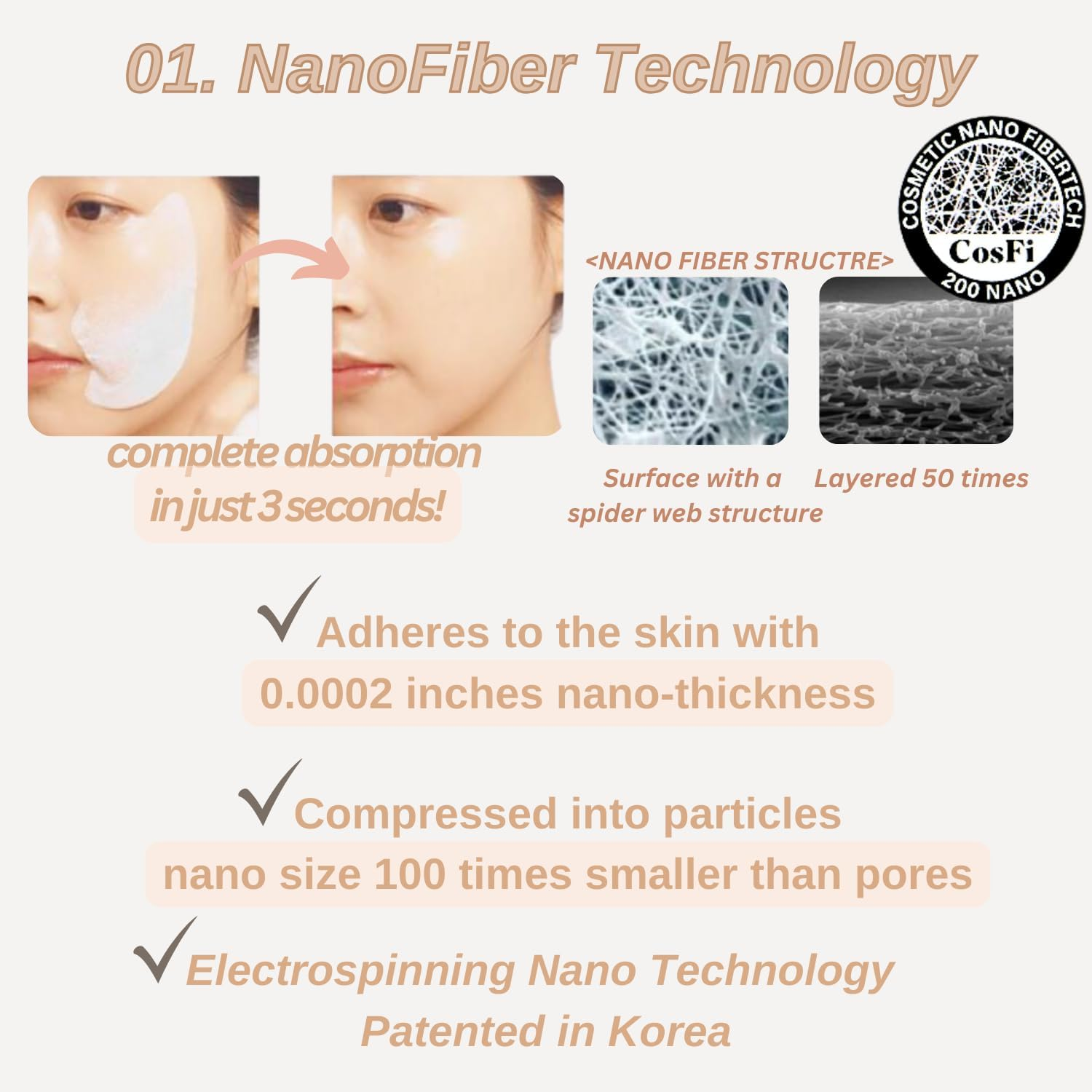 [Dermafi] Glutathione 5% + Collagen 95% Instant Resilience Melting Patch Facial Mask Pack (7 Pack) Korean Beauty image number 1