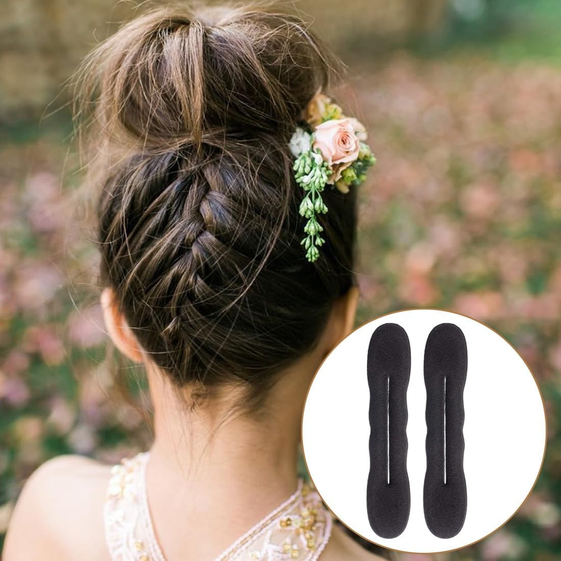 4-Piece Hair Hairstyles Set, Hair Twister, Bun Maker, Bun Maker Magic Hair, Sponge Twister, Hair Bun Maker, Hair Bun Maker, Hair Styling Doughnut Buns, Turner for Women and Girls (2 Large + 2 Small) image number 2