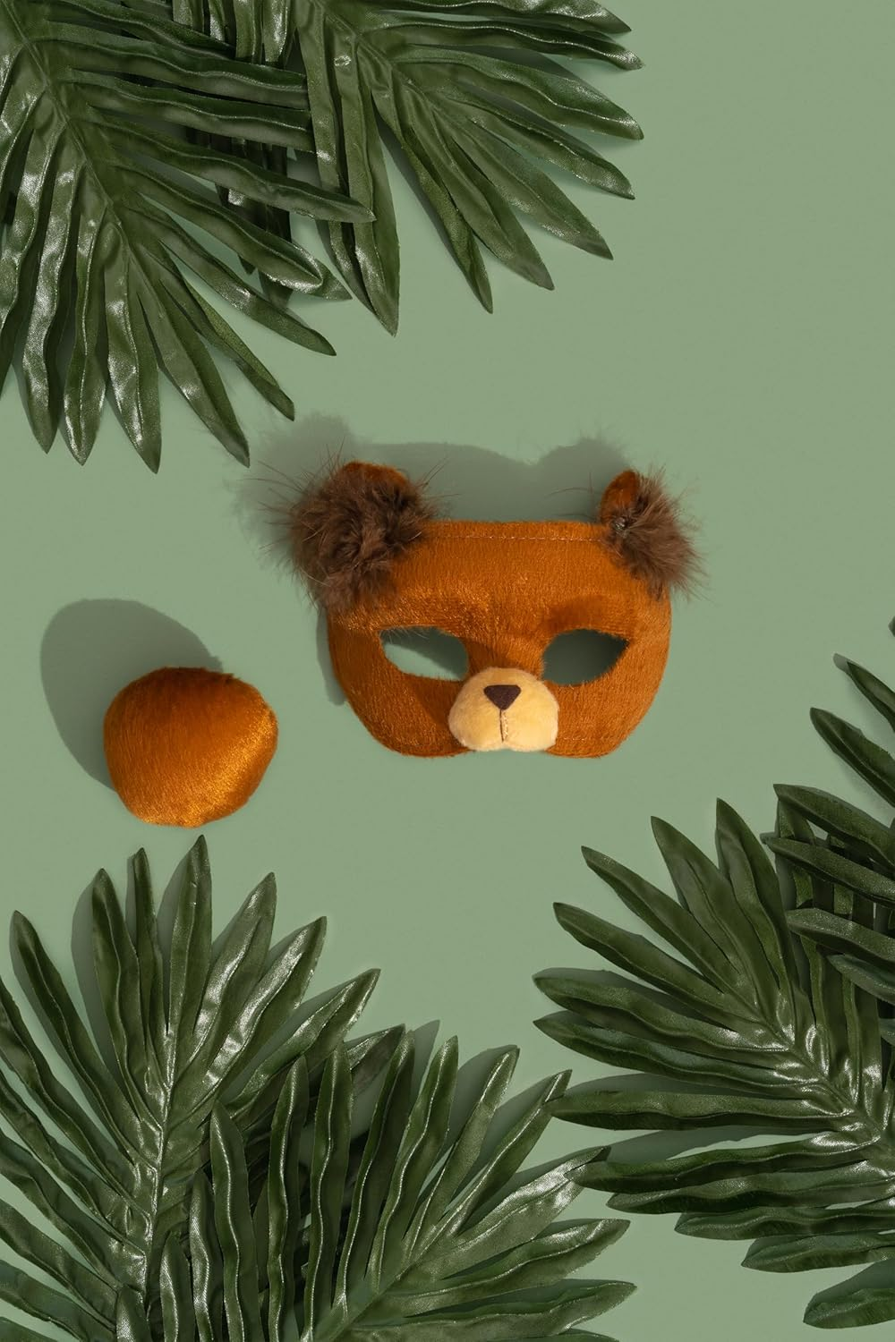 Bear Costume for Kids &ndash; Brown Bear Mask & Tail Set for Dress-Up, Halloween, Book Week, or Pretend Play &ndash; Soft & Reusable Animal Costume Accessory image number 2