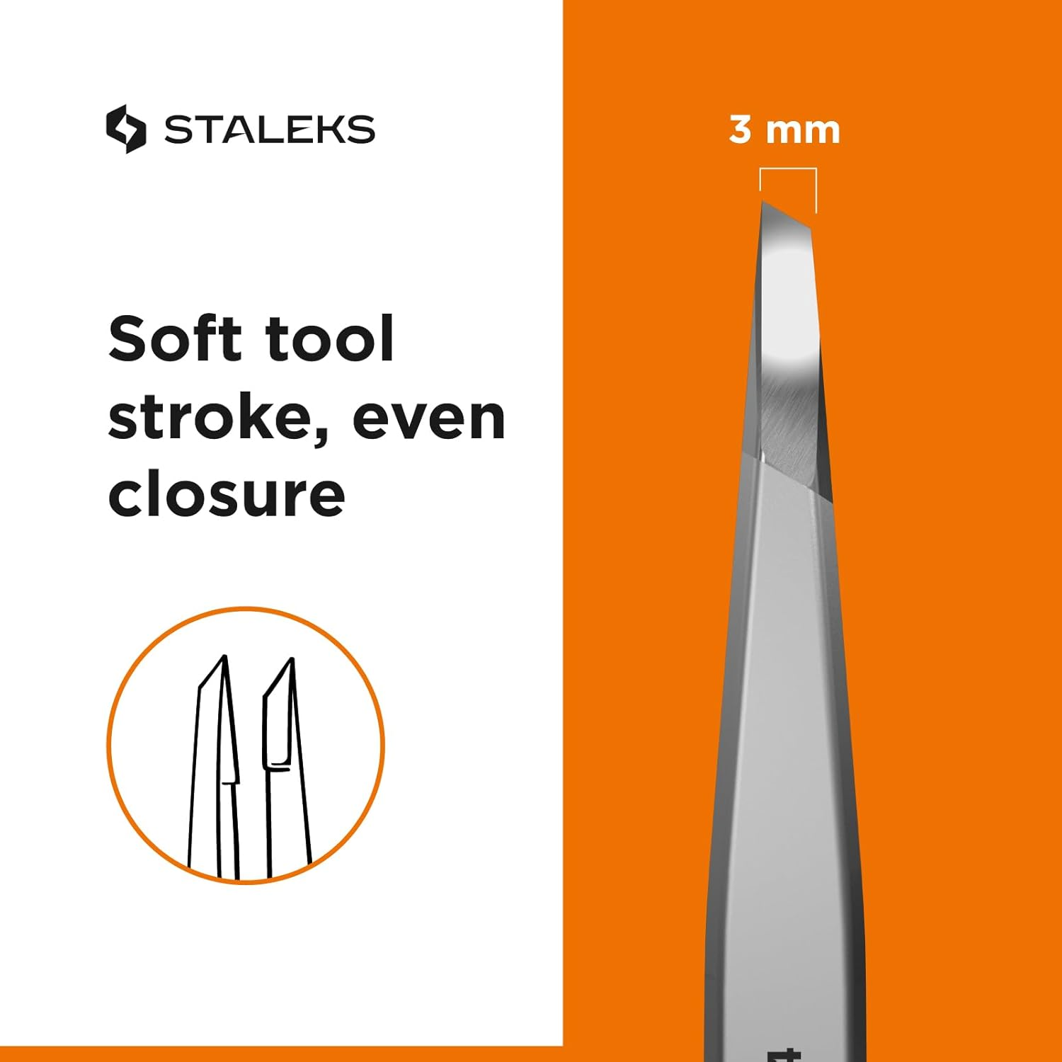 STALEKS PRO Tweezers for Eyebrow - - Type 4 - Surgical Stainless Steel - Slant Tip Tweezer - Durability - Precision - Handmade - for Experts - and Professionals.
