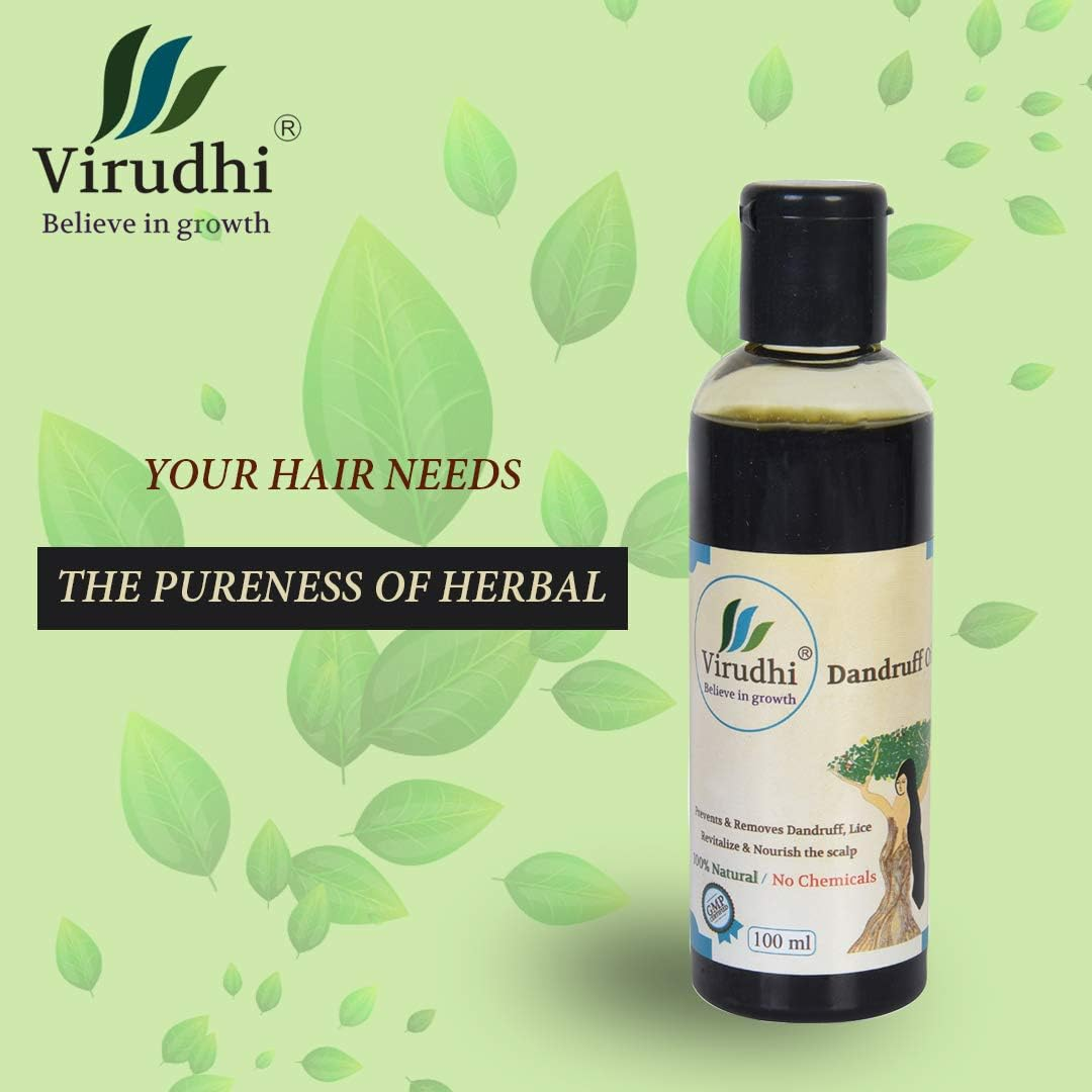 Virudhi Dandruff Control Oil | Prevents & Removes Dandruff | Soothes Irritable and Itchy Scalp (Ayurvedic) 100Ml image number 3